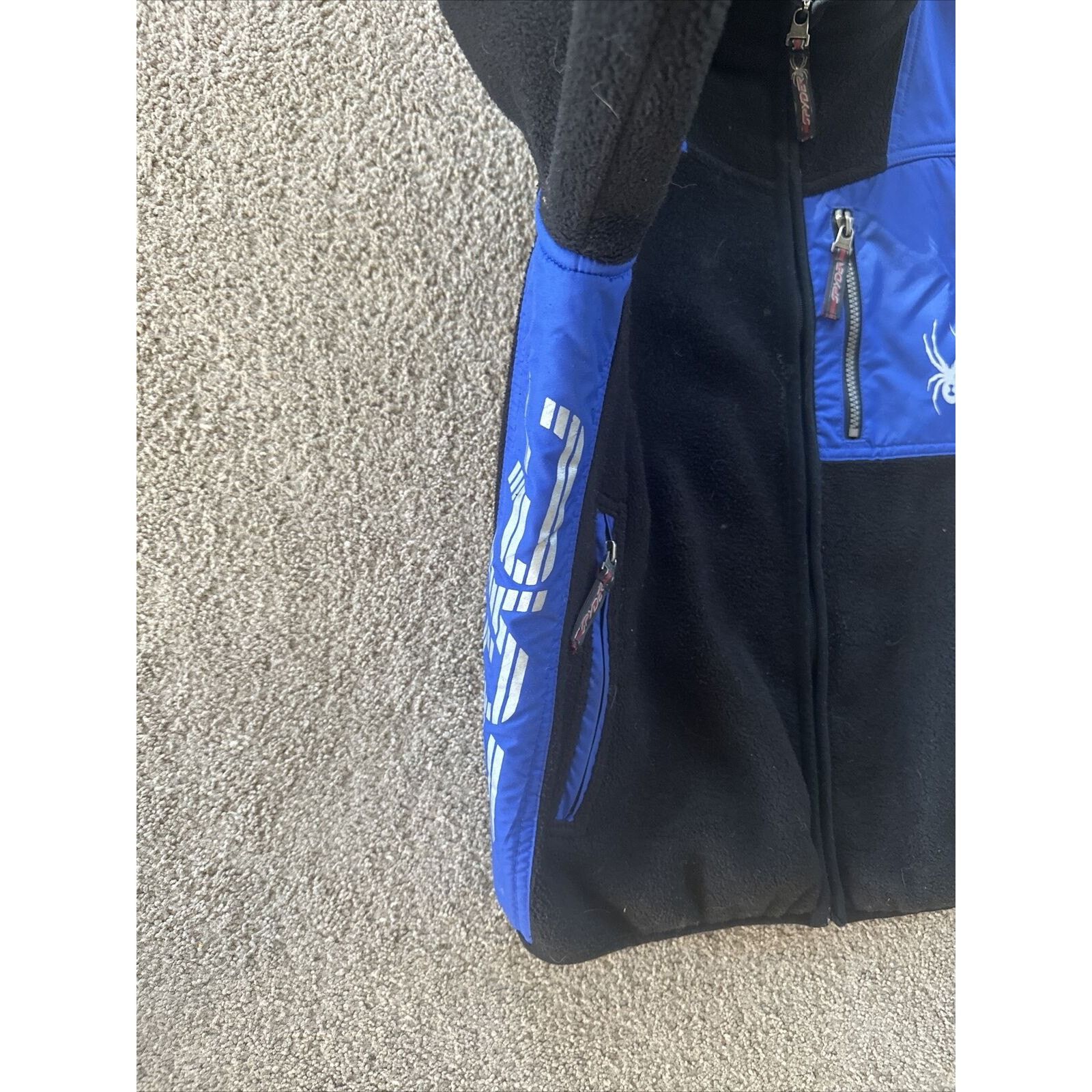Spyder Spyder Fleece Zip Up Jacket Adult Medium Blue Black Ski Size US M / EU 48-50 / 2 - 3 Thumbnail