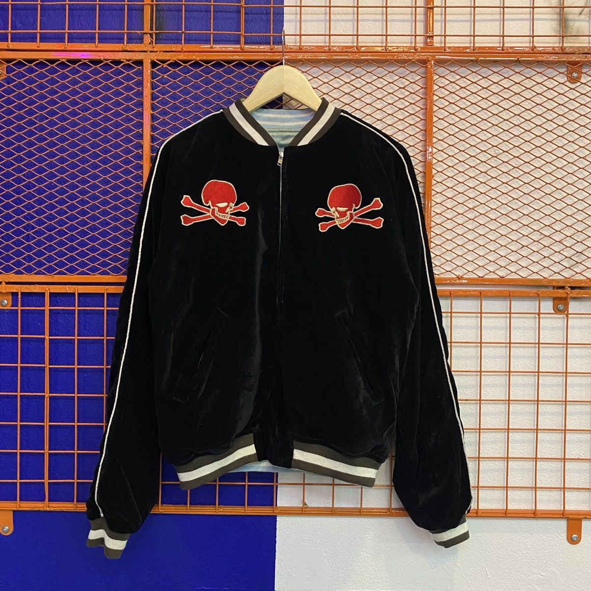 Japanese Brand Vintage Sukajan Souvenir Jacket Reversible Velvet Rare❗️ Size US M / EU 48-50 / 2 - 9 Thumbnail