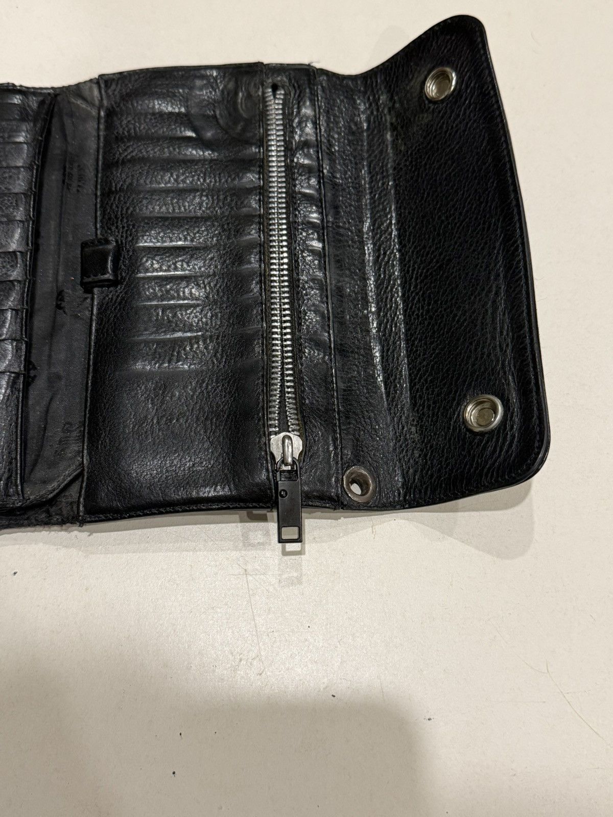 Chrome Hearts Chrome Hearts Wave Wallet Silver Cross Balls Black Leather Size ONE SIZE - 14 Thumbnail