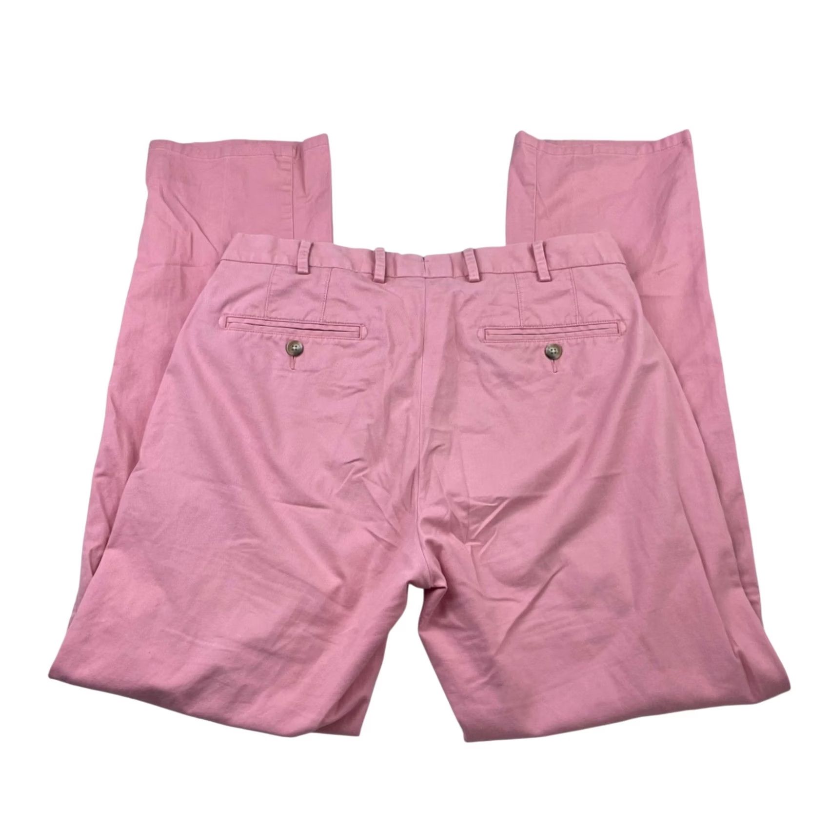 Peter Millar Peter Millar Men's Pink Cotton Stretch Chino Pants 32x32 Flat Front Casual Size US 32 / EU 48 - 3 Thumbnail