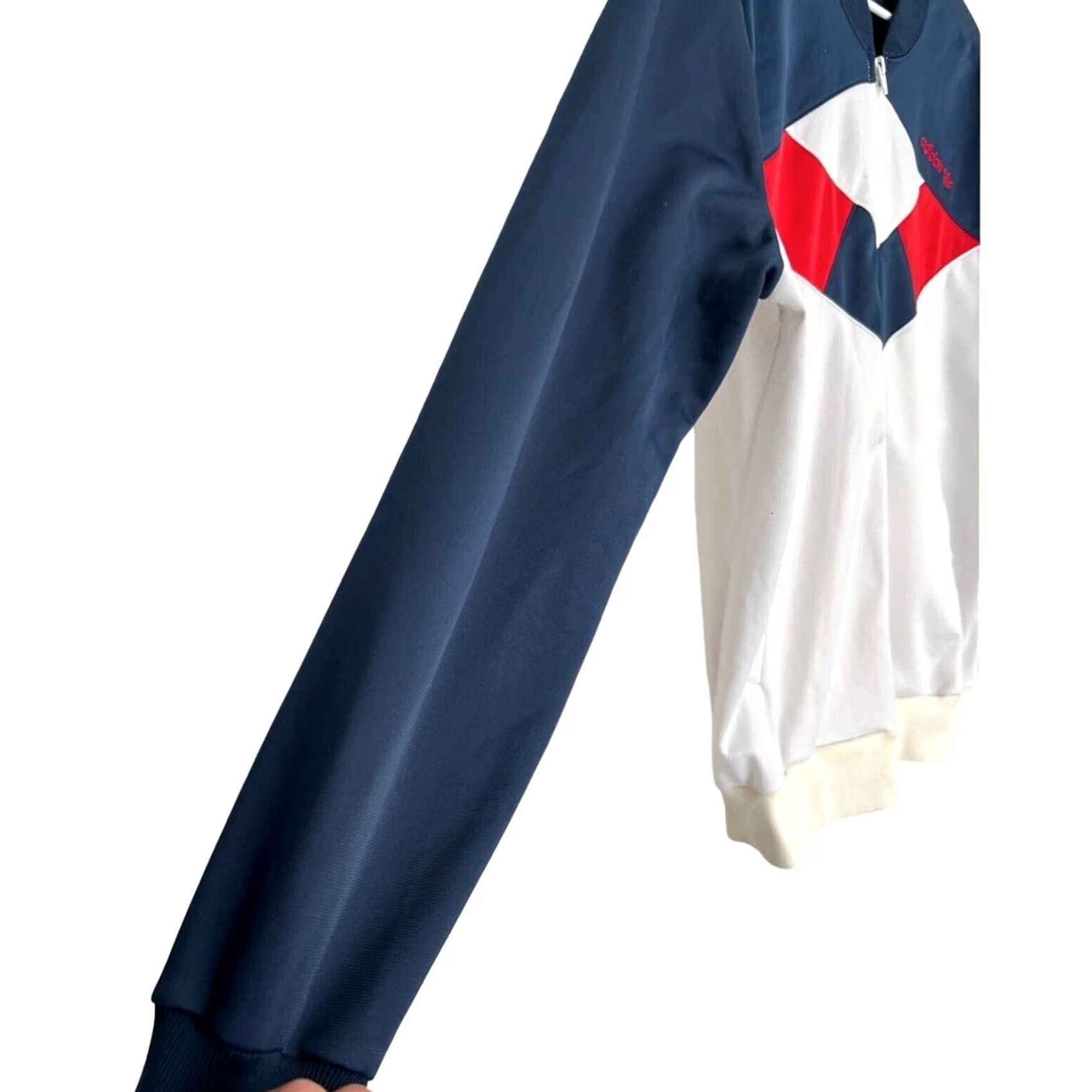 Adidas VINTAGE Adidas Jacket Mens M Blue Red Tracksuit Zip Made In USA Size US 31 - 3 Thumbnail