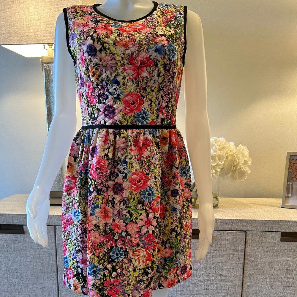 Designer Black Halo Marina Sleveless Floral Dress Size M / US 6-8 / IT 42-44 - 1 Thumbnail