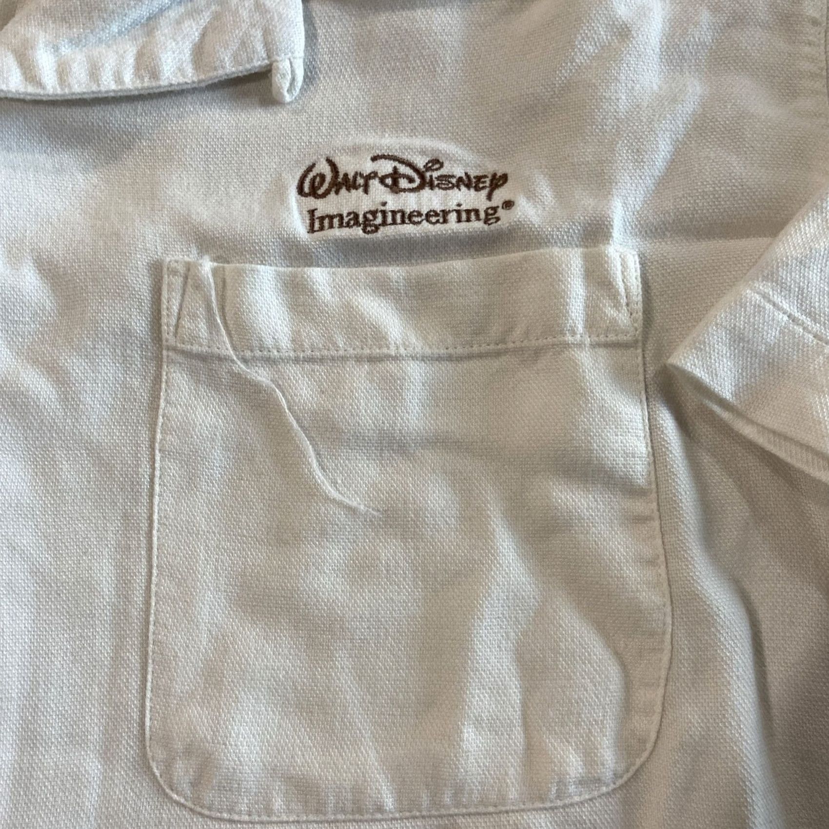Port Authority Walt Disney Imagineering Exclusive Shirt Mens Large White Embroidered Logo Port Authority Button-Up Collared Pocketed Disney Logo Shirt Size US L / EU 52-54 / 3 - 2 Thumbnail