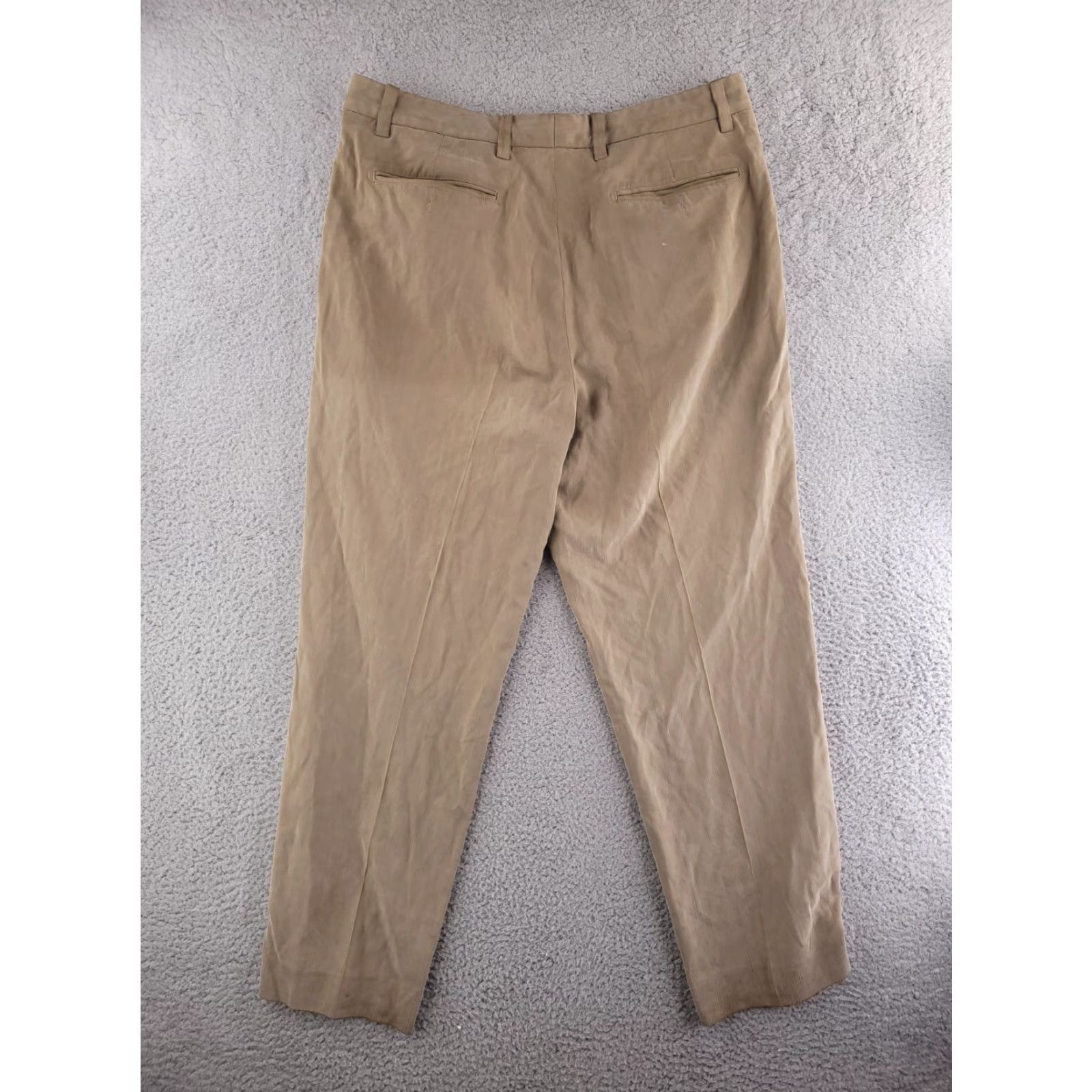 Tommy Bahama Tommy Bahama Pants Mens 36x29 Brown Silk Relaxed Fit Chino Straight Front Button Size US 36 / EU 52 - 5 Thumbnail
