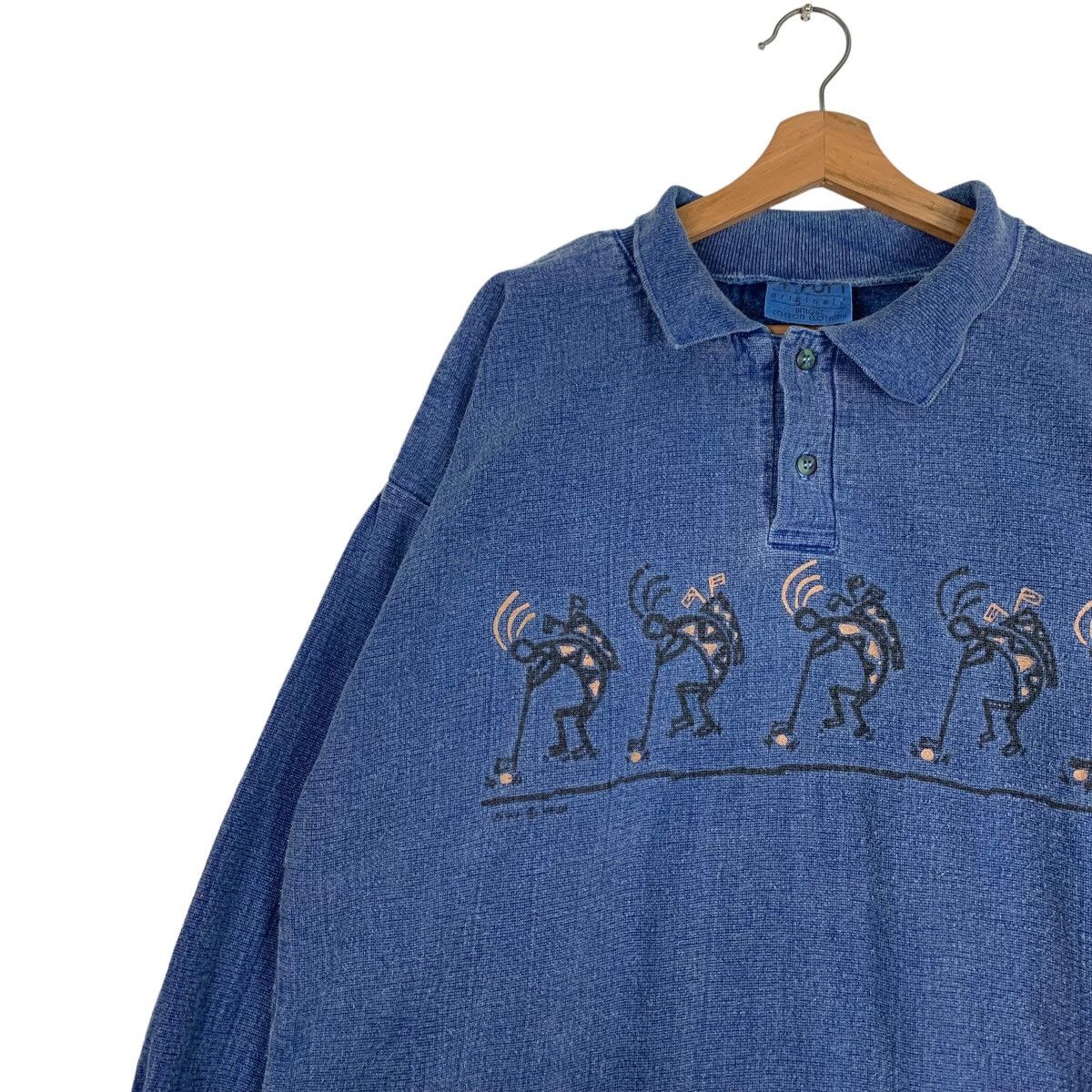 Vintage 4 FUN Golfer Graphic Polo Sweater Jumper #0511-C23 Size US L / EU 52-54 / 3 - 6 Thumbnail