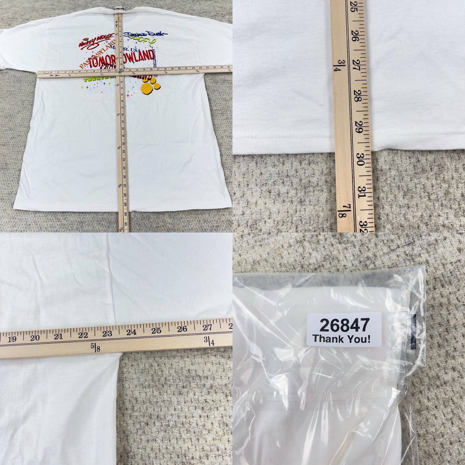 Disney VINTAGE Disney Shirt Men Large White Mickey Castle 90s USA Disney Shirt Mens L White Mickey Mouse 90s Retro Cartoon USA Castle Size US L / EU 52-54 / 3 - 9 Thumbnail
