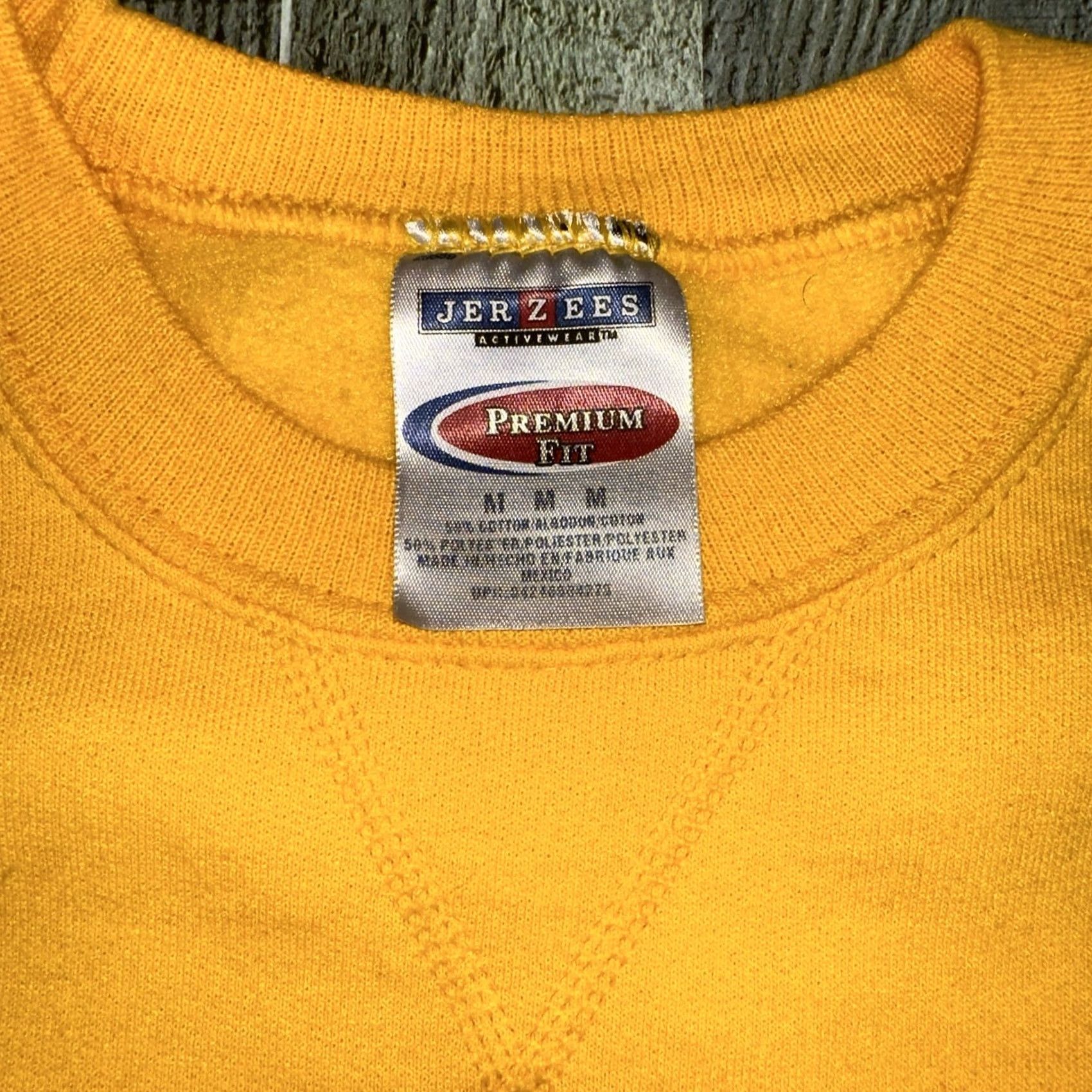 Jerzees VINTAGE Jerzees Men’s crewneck sweater Yellow M Medium Sportswear/Beach 1990s Mens Size US M / EU 48-50 / 2 - 2 Thumbnail