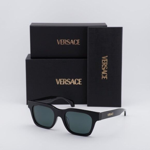 Versace Versace VE4486F GB1/87 Sunglasses Shiny Black Square Frame Size ONE SIZE - 10 Thumbnail