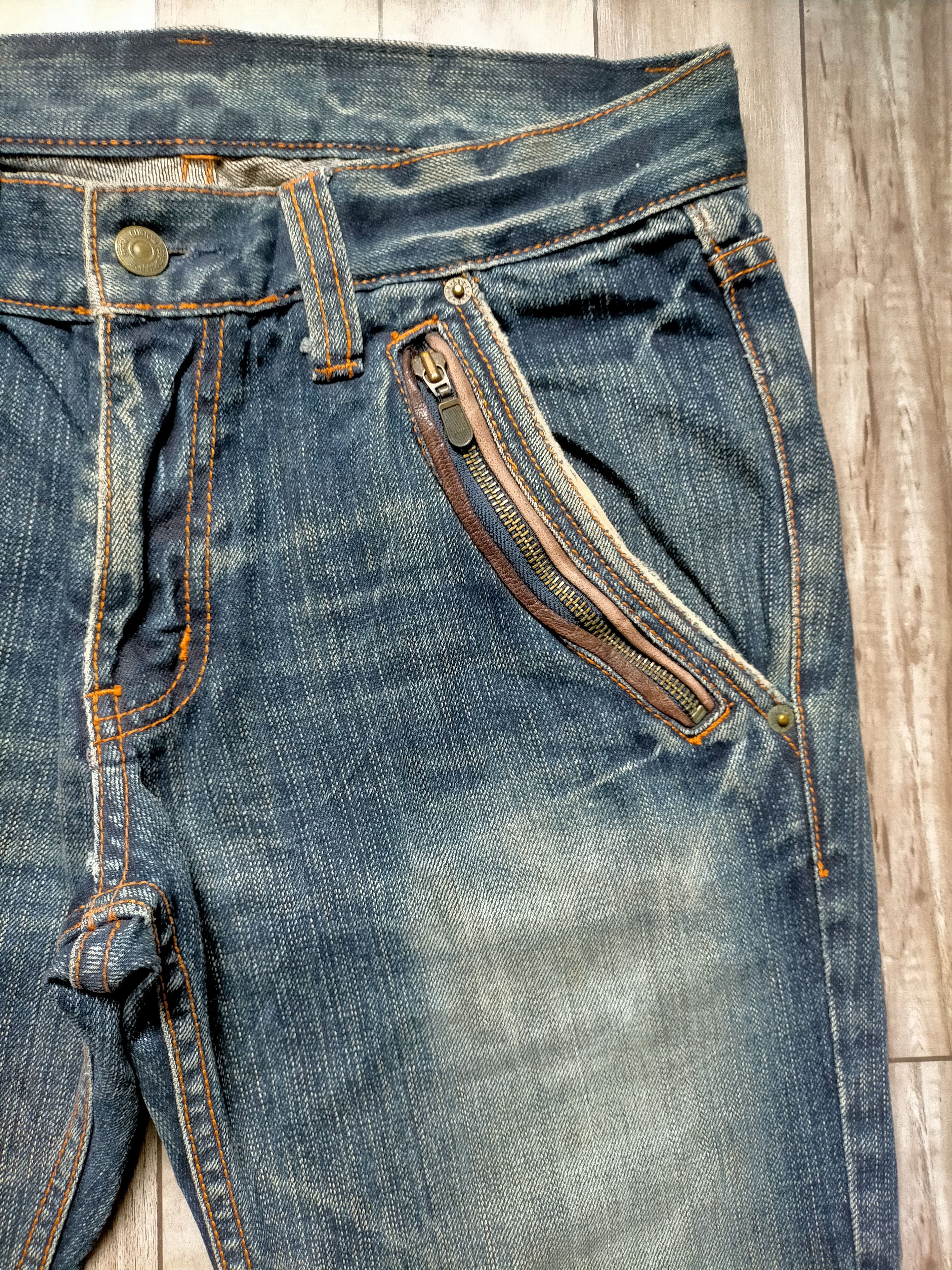 Japanese Brand × PPFM Vtg! PPFM Peyton Place jeans Cow Leather Denim Size US 30 / EU 46 - 5 Thumbnail