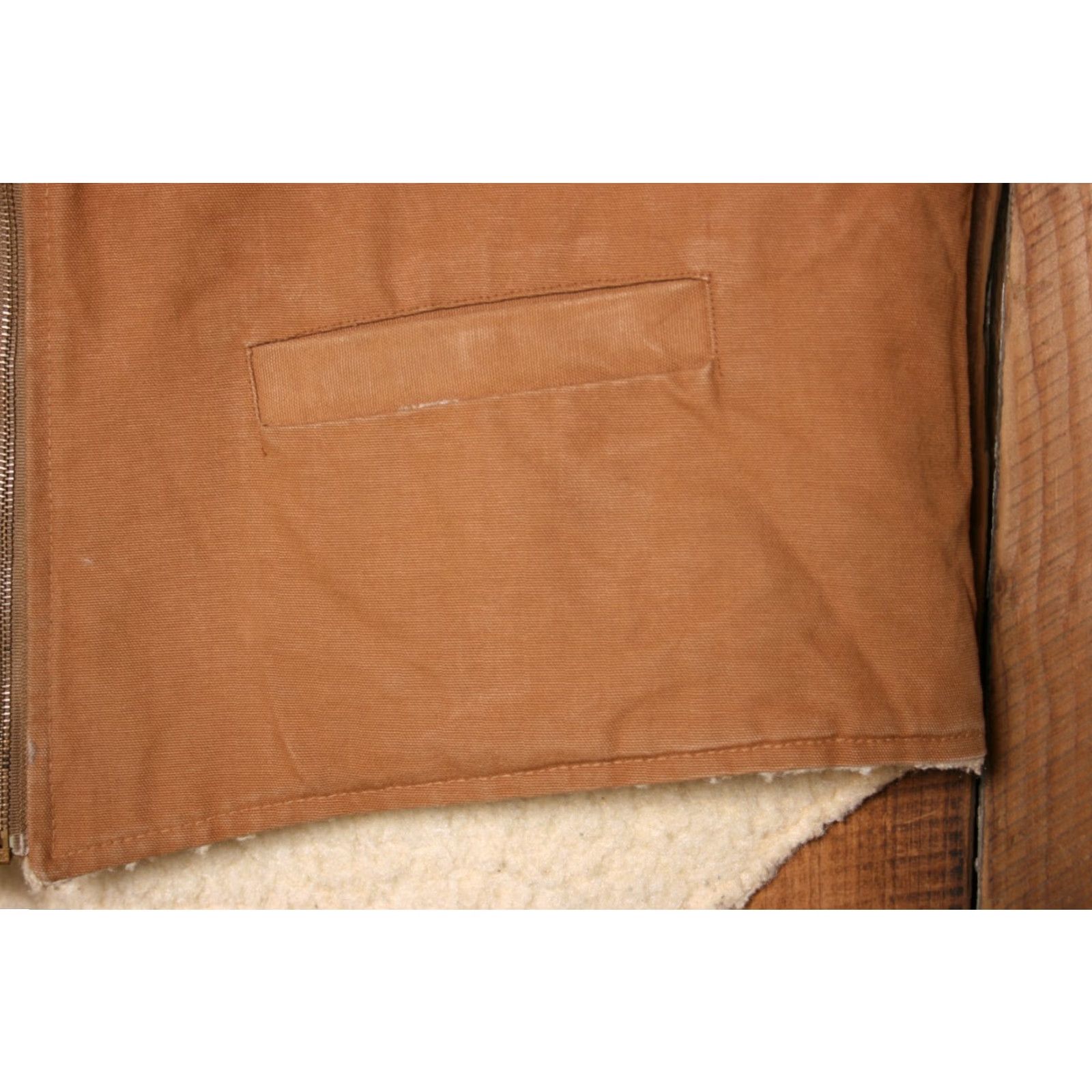 Carhartt VINTAGE Carhartt Vest 2XL Workwear Men Sz XXL Sherpa Lined Cotton Canvas Zip Brown Stains Carhartt Vest Mens Size US XXL / EU 58 / 5 - 2 Thumbnail