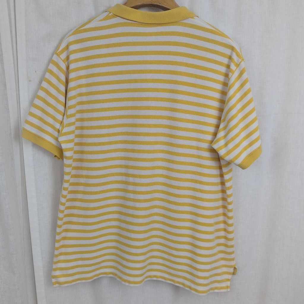 L.L. Bean Y2K LL Bean Yellow Stripe Cotton Polo XXL Size US XXL / EU 58 / 5 - 4 Thumbnail