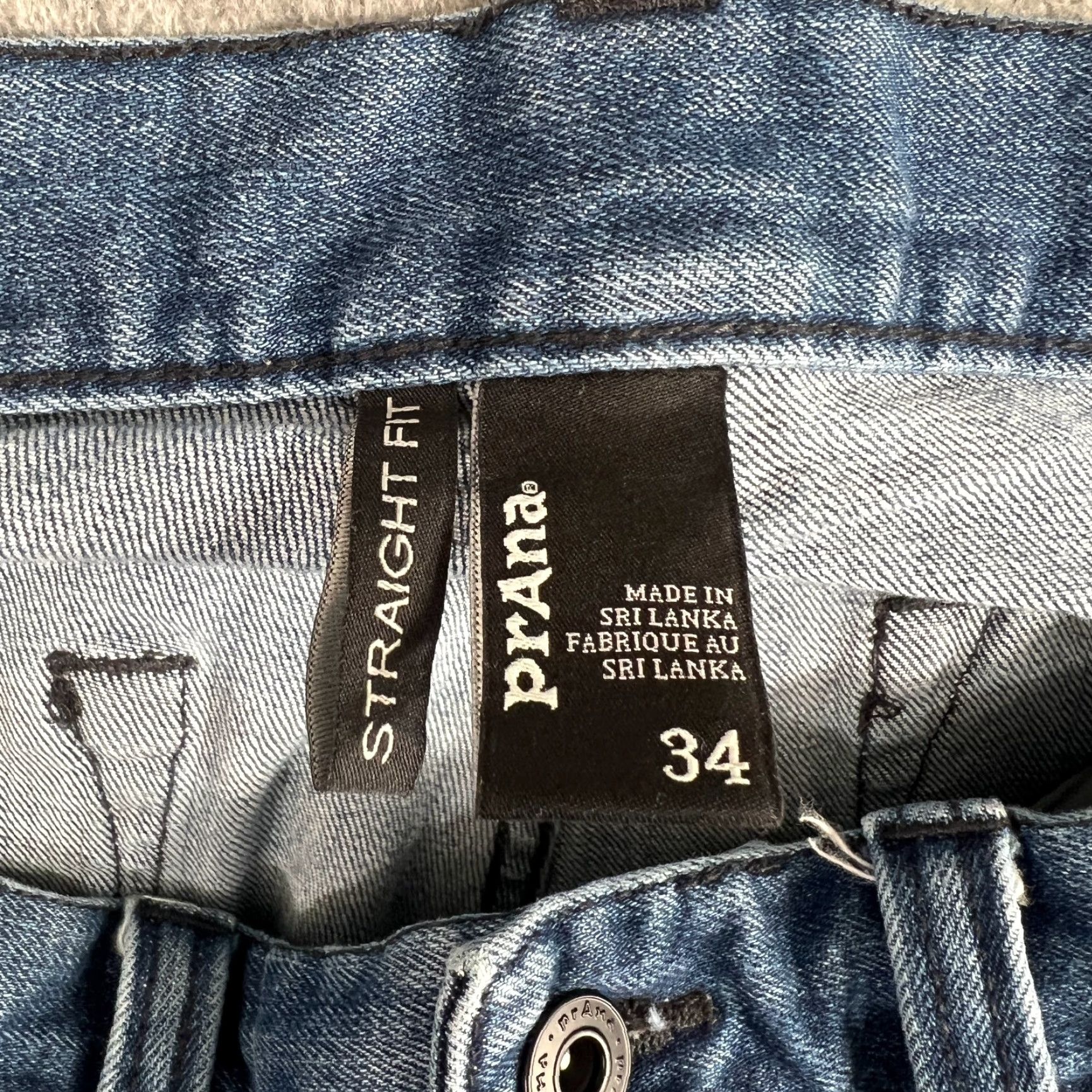 Prana VINTAGE prAna Jeans Mens Regular Blue 34 Straight Leg Denim 5-Pocket Zipper Button Pocket 90s Cowboy Distressed Size US 34 / EU 50 - 6 Thumbnail