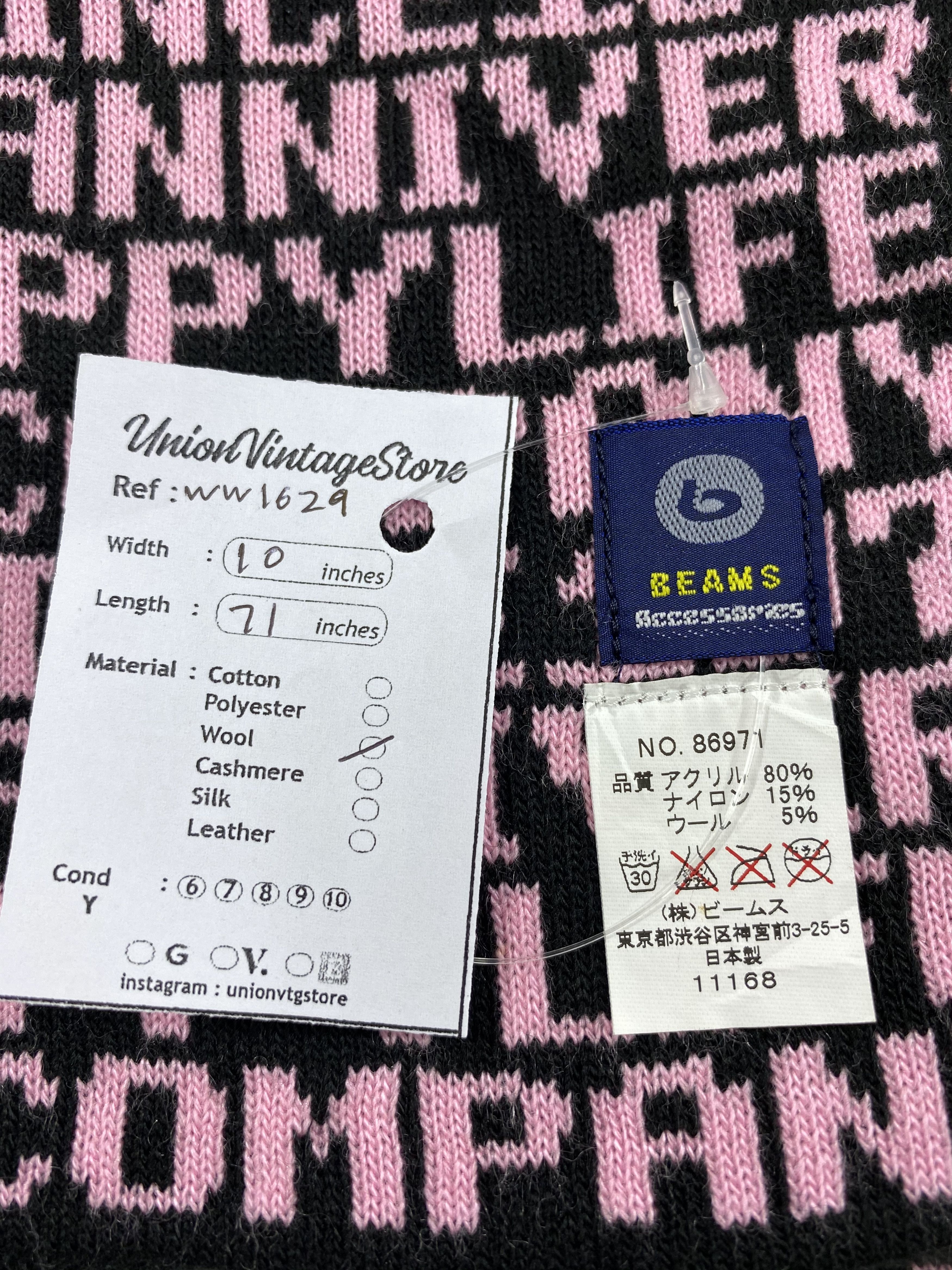 Beams Plus × Vintage Beams Plus Scarf / Muffler / Neckwear - WW1629 Size ONE SIZE - 4 Thumbnail