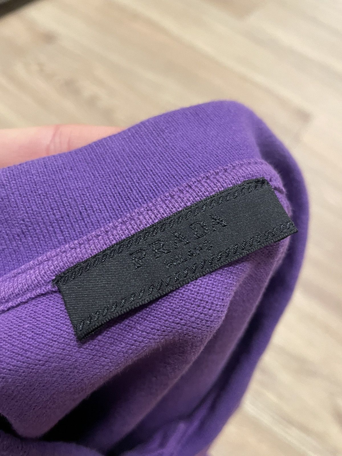 Prada Prada Rad Tab Logo Purple Polo Shirt Size US L / EU 52-54 / 3 - 10 Thumbnail