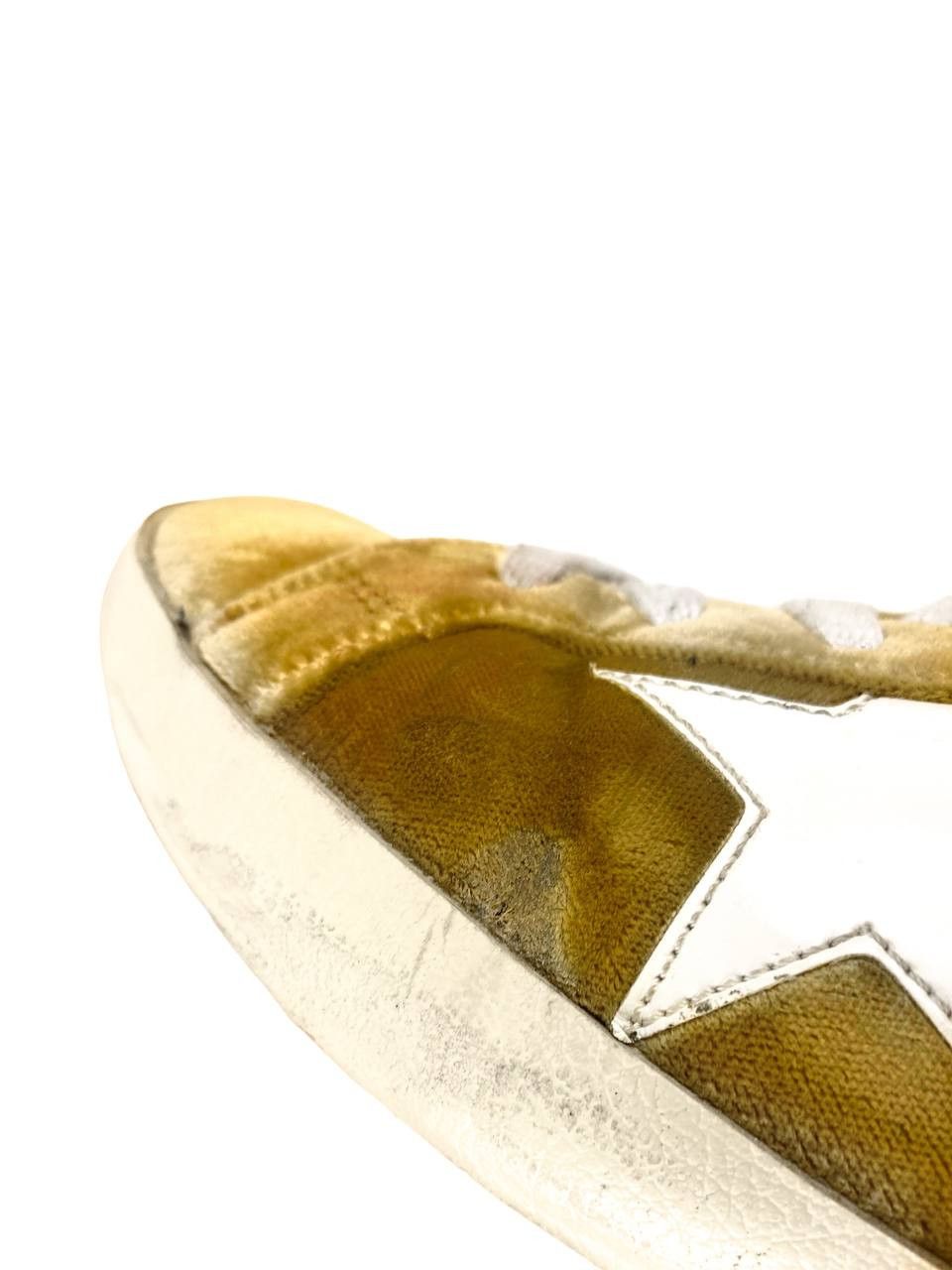 Golden Goose Gold velour sneakers size 39 Italy 🇮🇹