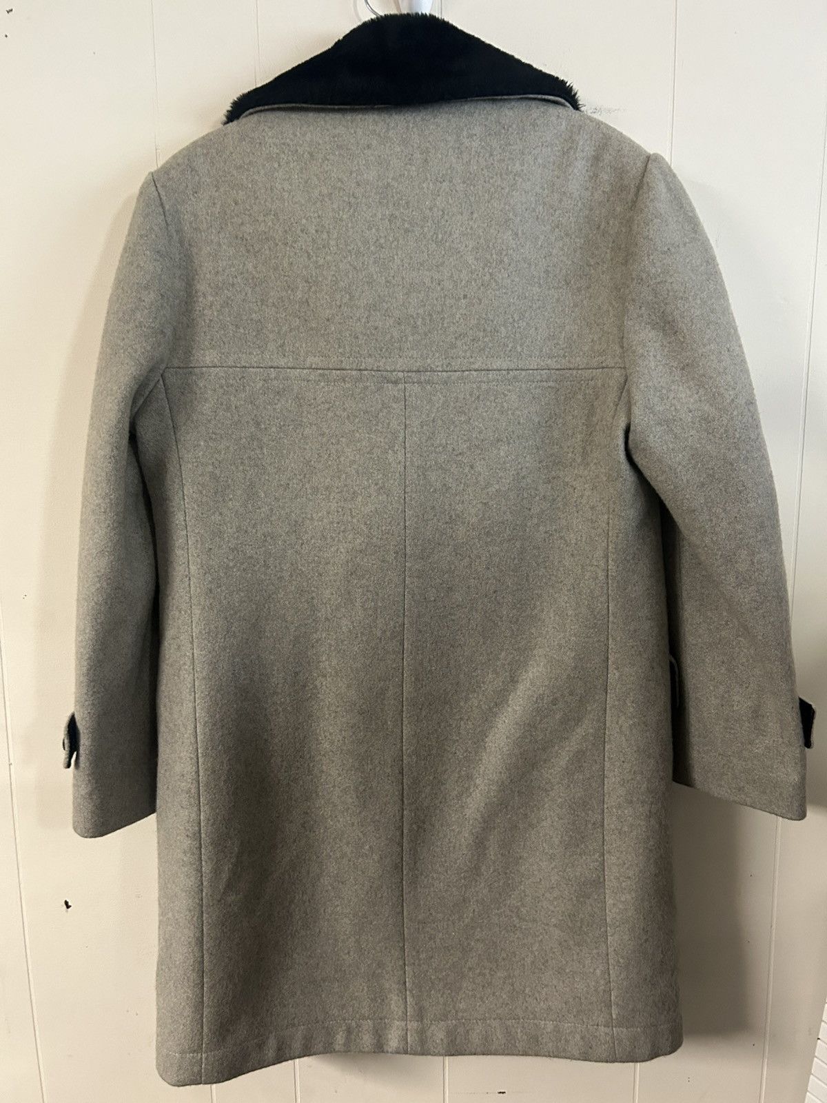 Sears Gray Vintage Sears Coat 1970 Faux Fur Collar Sz 38 Wool Mens Size US XS / EU 42 / 0 - 7 Thumbnail