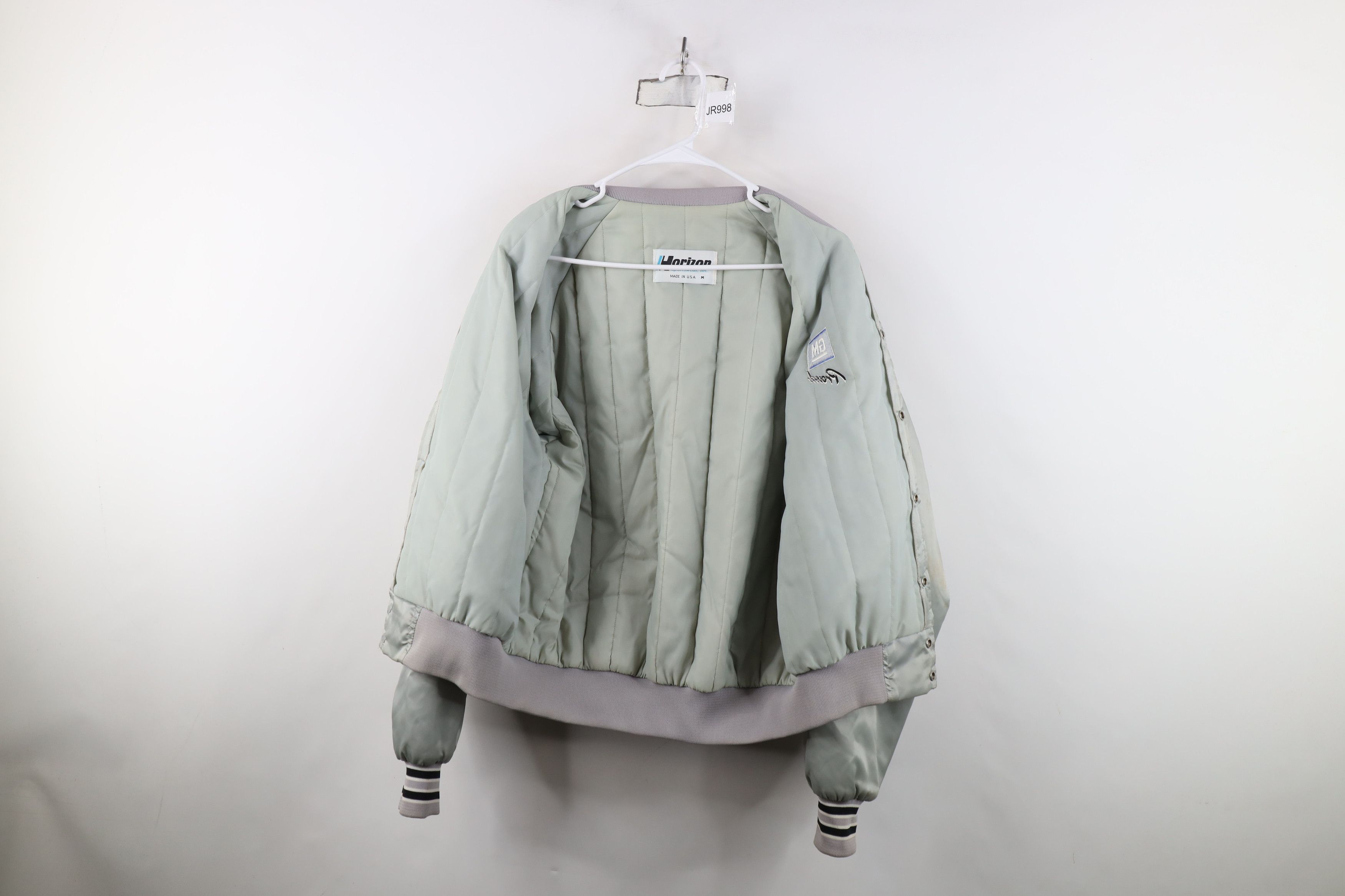 Vintage Vintage 80s General Motors GM Bomber Jacket Silver USA Size US M / EU 48-50 / 2 - 11 Thumbnail