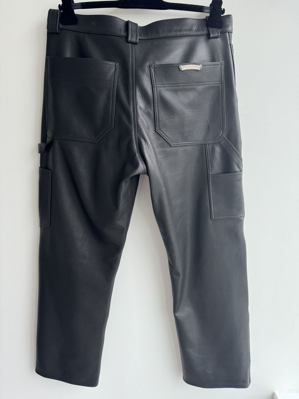 Chrome Hearts CHROME HEARTS LEATHER CARPENTER PANTS VERY RARE Size US 34 / EU 50 - 8 Thumbnail