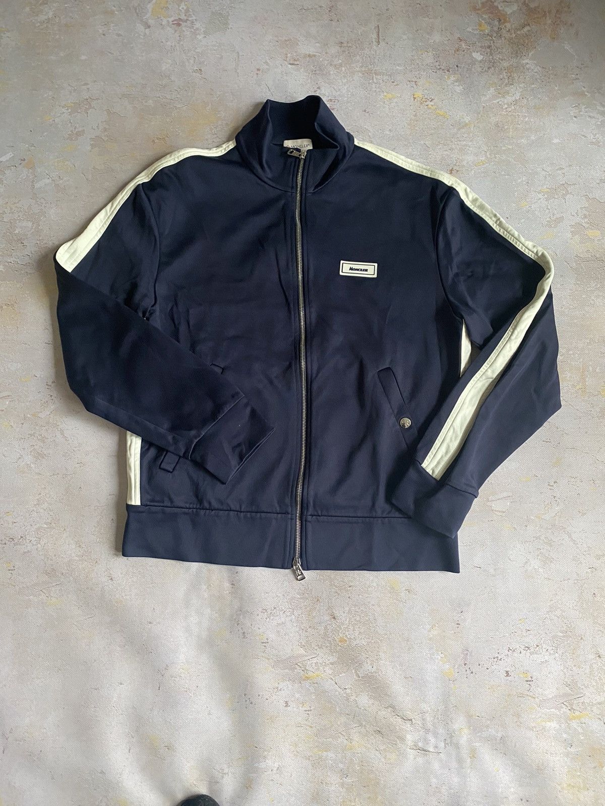 image of Moncler Track Jacket in Navy, Men's (Size Medium)