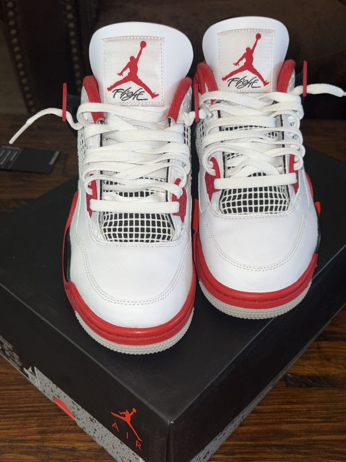 Jordan Brand Air Jordan 4 Retro OG Fire Red Size US 8 / EU 41 - 3 Thumbnail