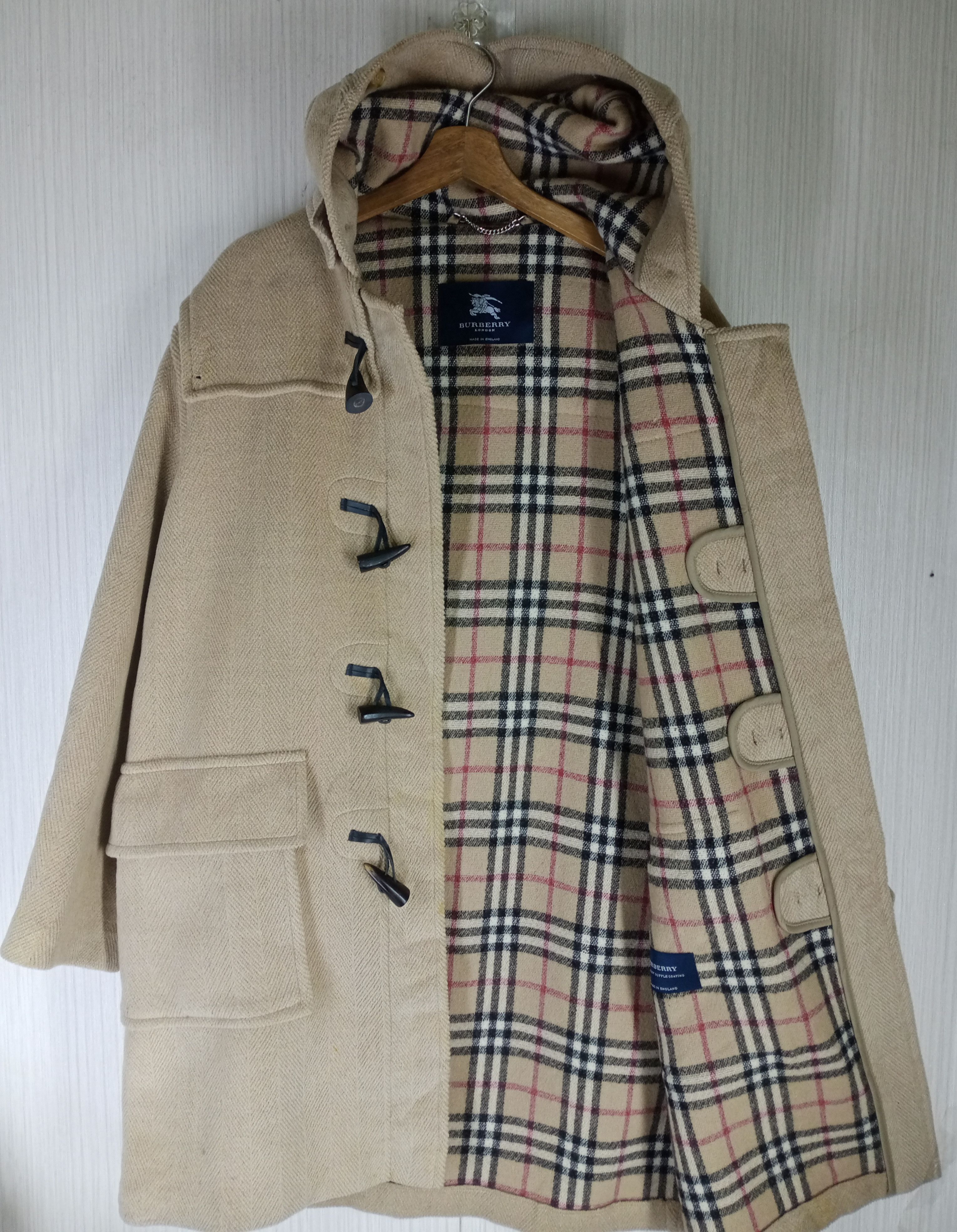 Burberry Vintage Burberry Duffle Coating Nova Check Made England Size US L / EU 52-54 / 3 - 1 Thumbnail