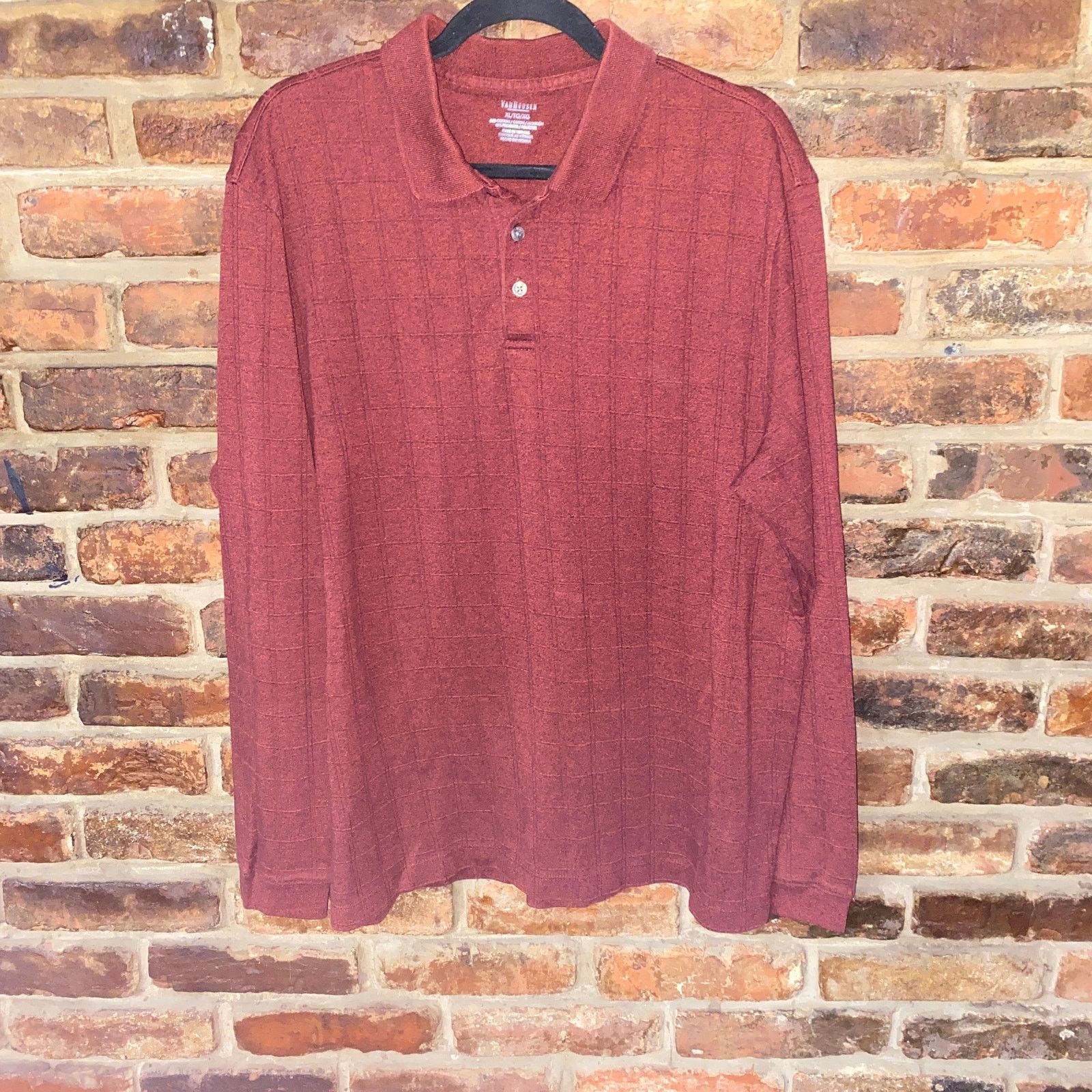 Van Heusen Van Heusen Red Knit Pullover Collared Rugby Polo Sweater XL Size US XL / EU 56 / 4 - 1 Thumbnail