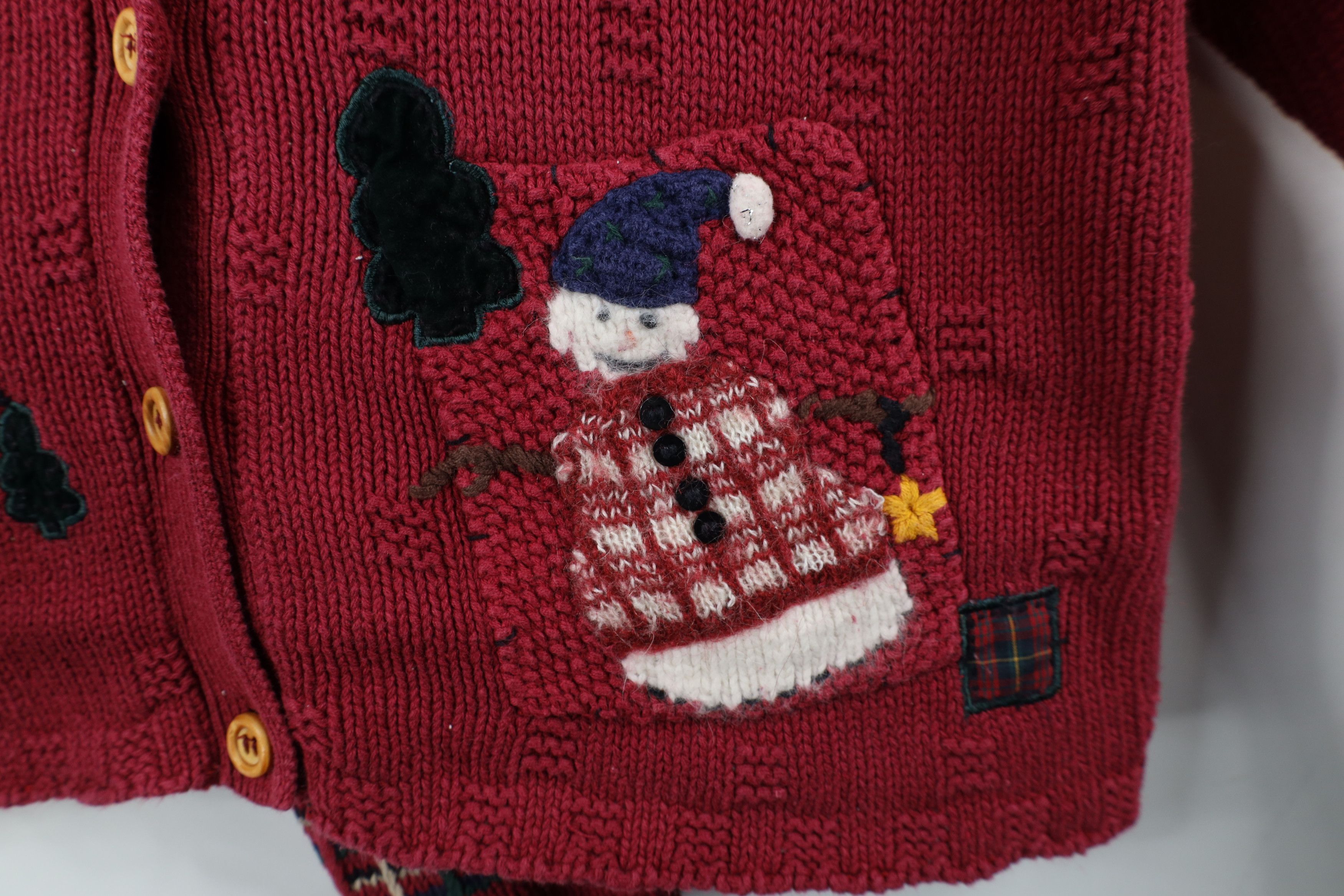 Vintage Vintage 90s Streetwear Christmas Snowman Cardigan Sweater Size L / US 10 / IT 46 - 7 Thumbnail