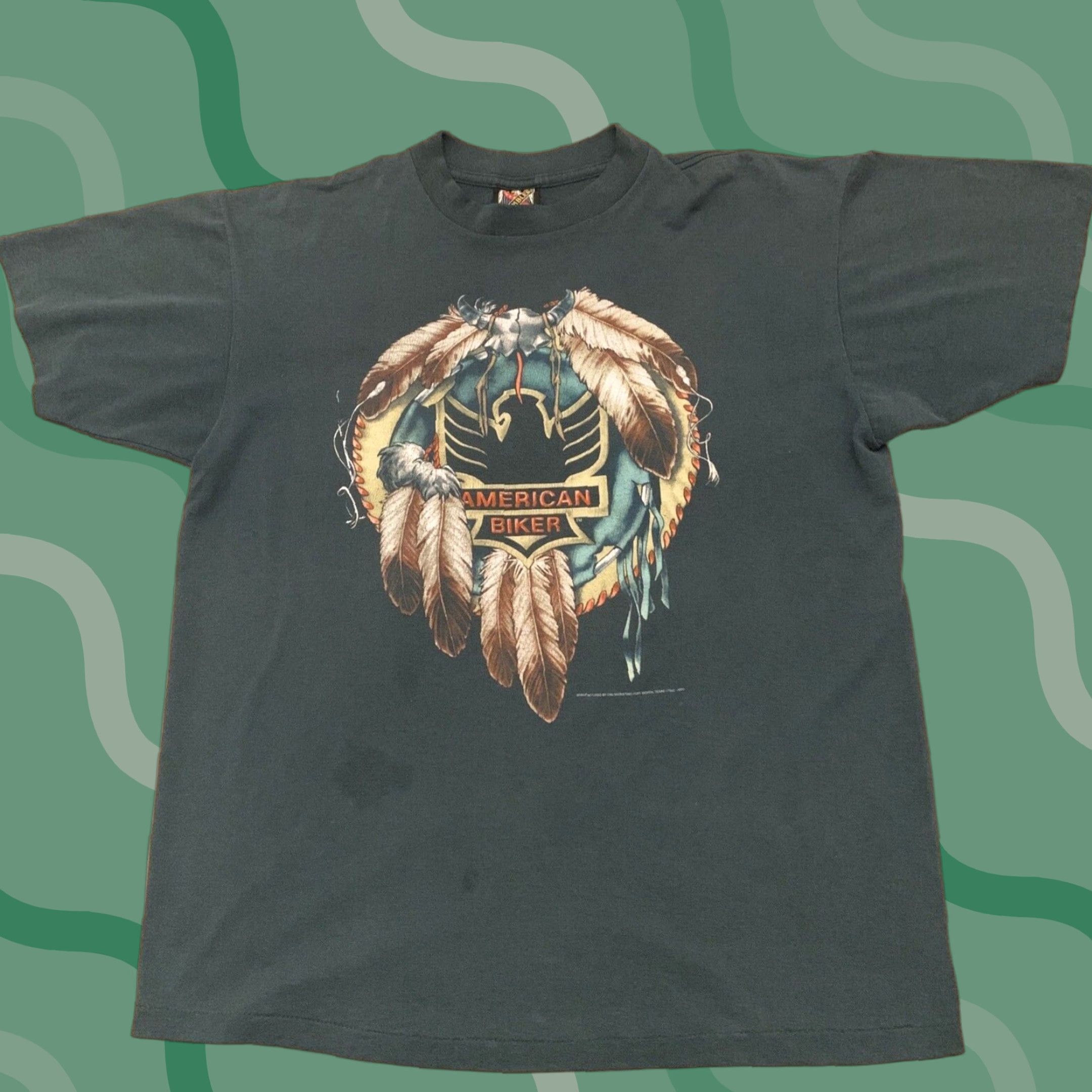 Vintage VINTAGE 3D Emblem T-Shirt Biker / Route 66 Kingman AZ Performance Cycle Green XL Men Size US XL / EU 56 / 4 - 1 Thumbnail