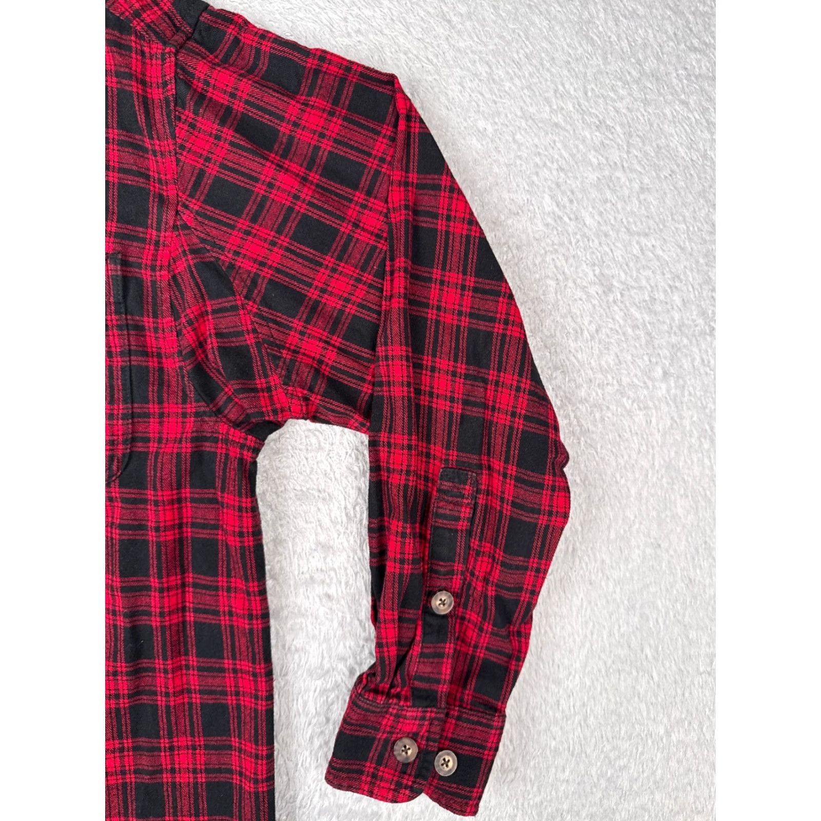 Vintage Duluth Shirt Men Medium Red Button Up 100% Cotton Flannel Casual Plaid Long Sleeve Modern Classic Mens Size US M / EU 48-50 / 2 - 2 Thumbnail