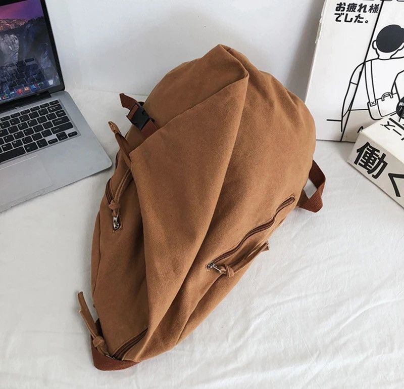 Other Retro y2k irregular canvas backpack aesthetic Size ONE SIZE - 7 Thumbnail