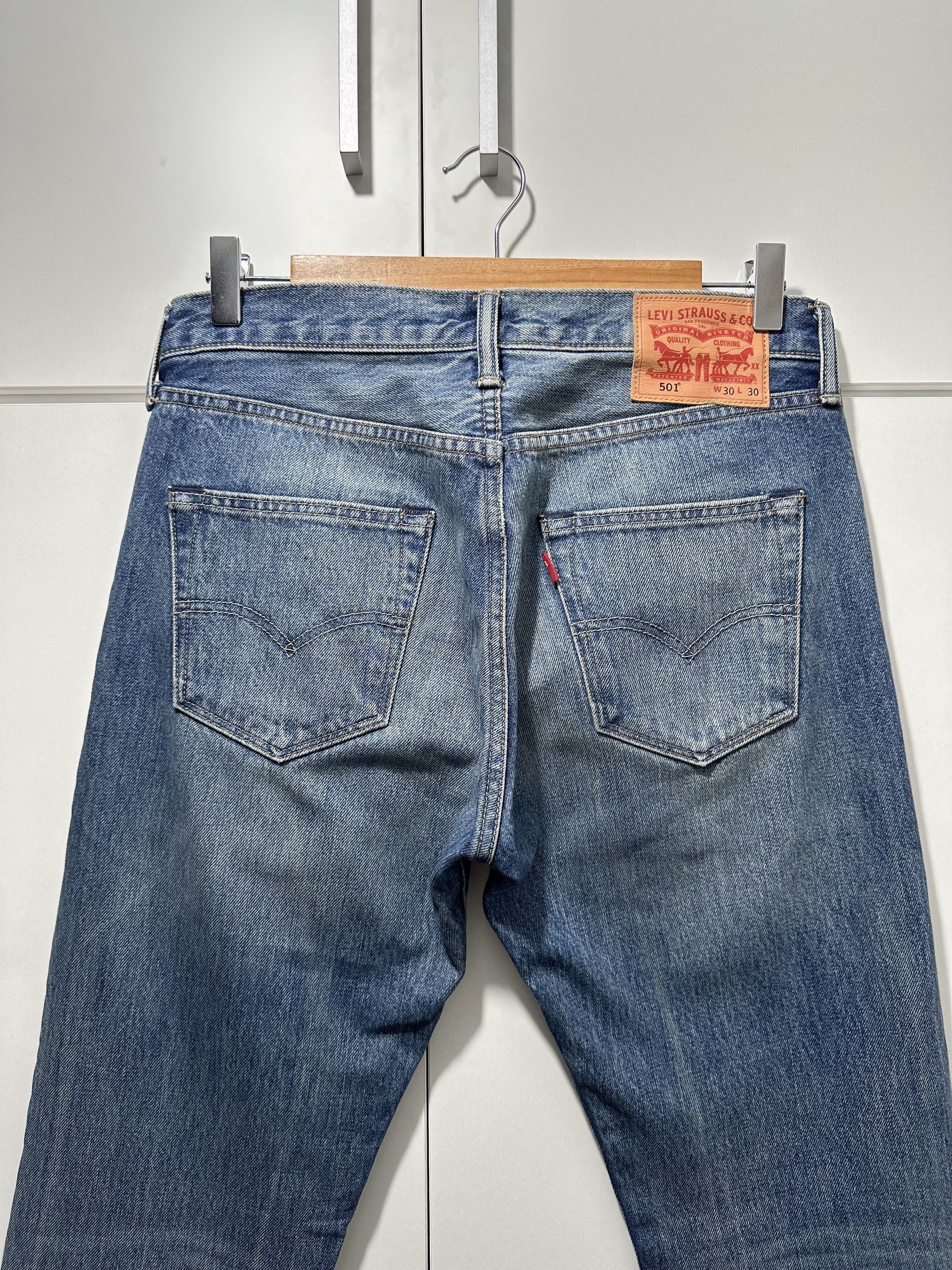 Levi's Levi's 501 Blue Straight Denim Jeans W30 L 30 Size US 30 / EU 46 - 4 Thumbnail