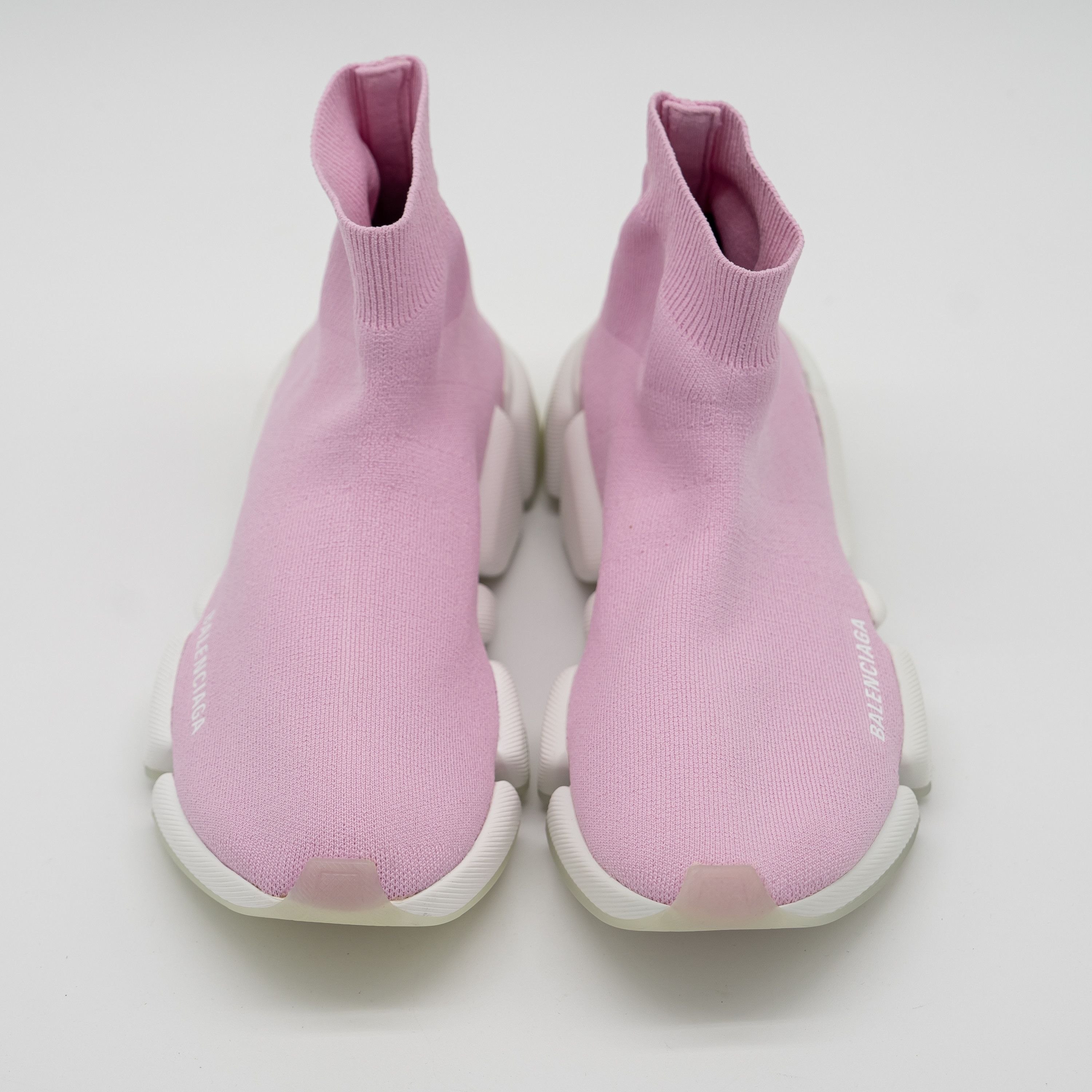 Balenciaga 39 EU / 9 US Balenciaga Speed 2.0 Sneakers Pink High Sock Size US 9 / IT 39 - 3 Thumbnail