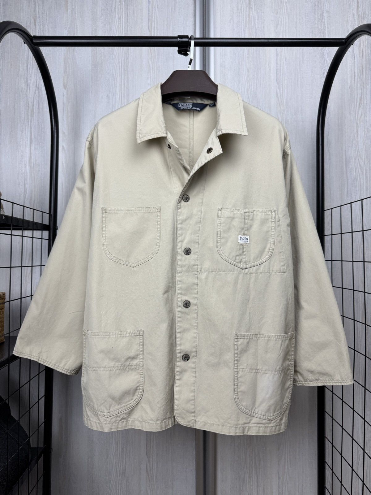 Polo Ralph Lauren Polo Ralph Lauren vintage beige flare sleeves button jacket Size US L / EU 52-54 / 3 - 12 Thumbnail