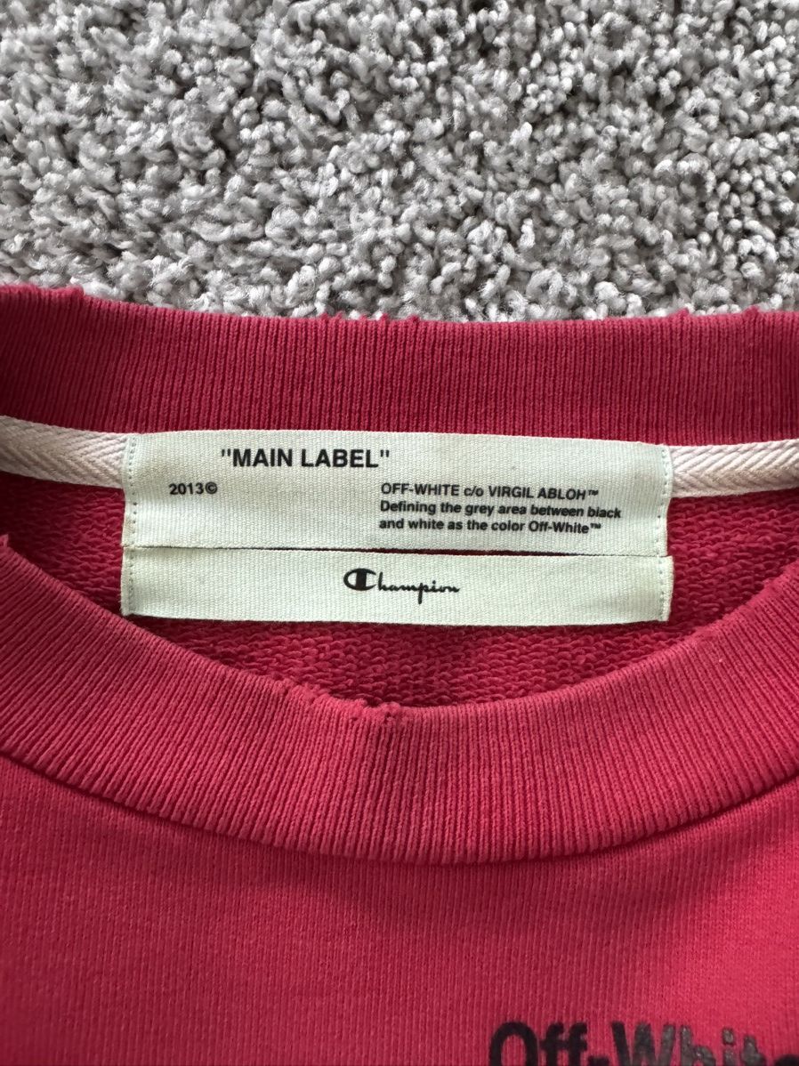 Champion × Off-White Off White x Champions Arrows Sweatshirt Size US M / EU 48-50 / 2 - 3 Thumbnail