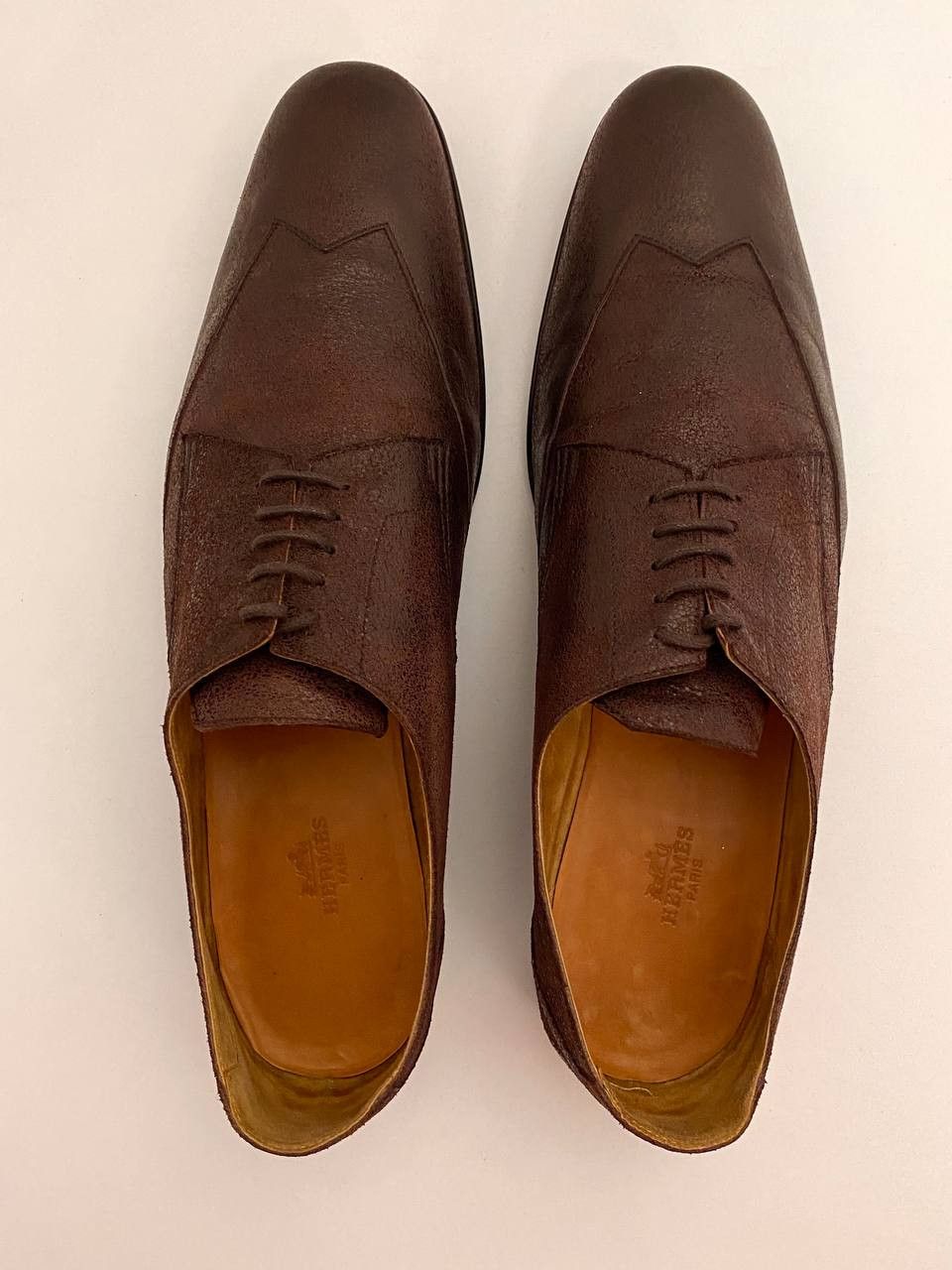 Hermes Hermes Oxford Leather Lace Up Flats Classic Formal Shoes Size US 11 / EU 44 - 7 Thumbnail