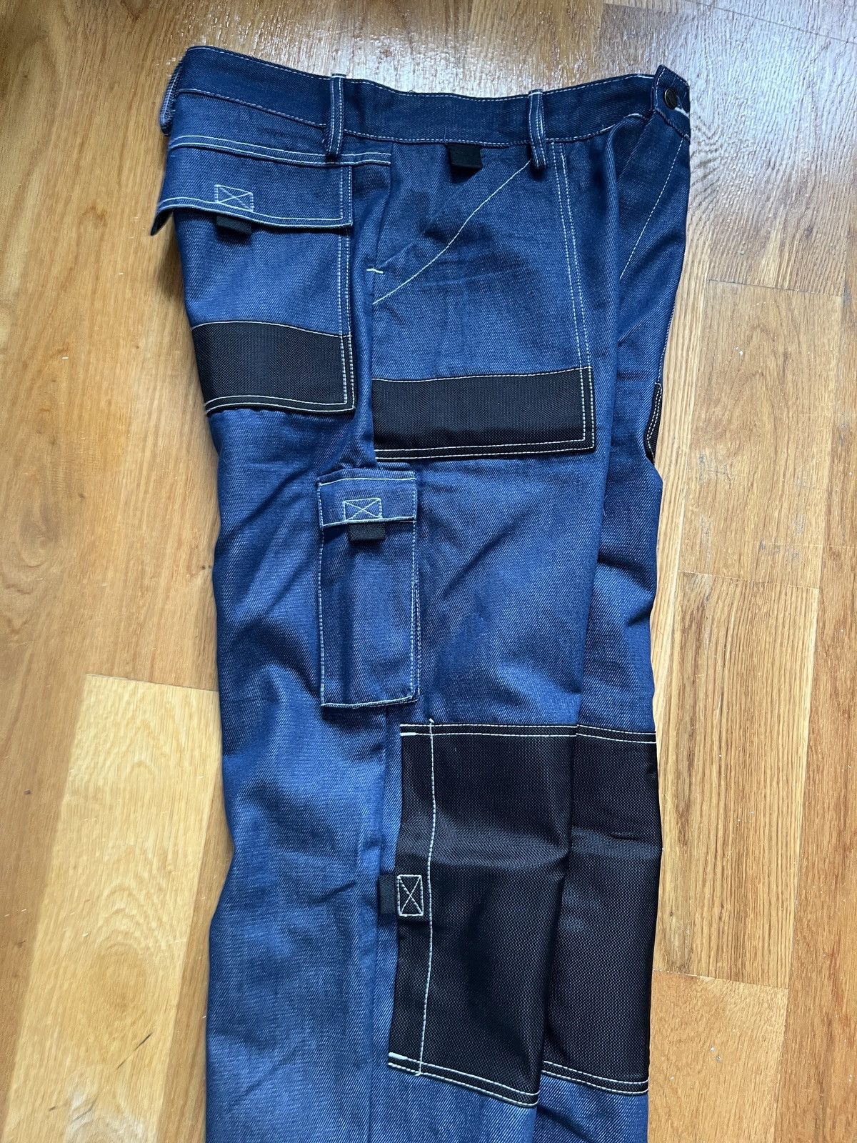 Vintage Vintage Y2k Denim Patchwork Cargos with Contrast Stitching Size US 30 / EU 46 - 3 Thumbnail