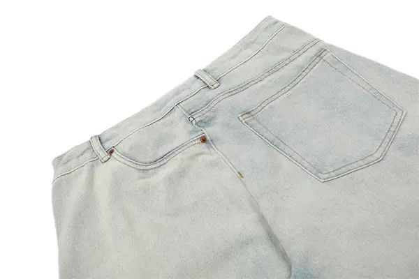 VIBE Men's wide-leg light-washed distressed jeans Size US 32 / EU 48 - 5 Thumbnail