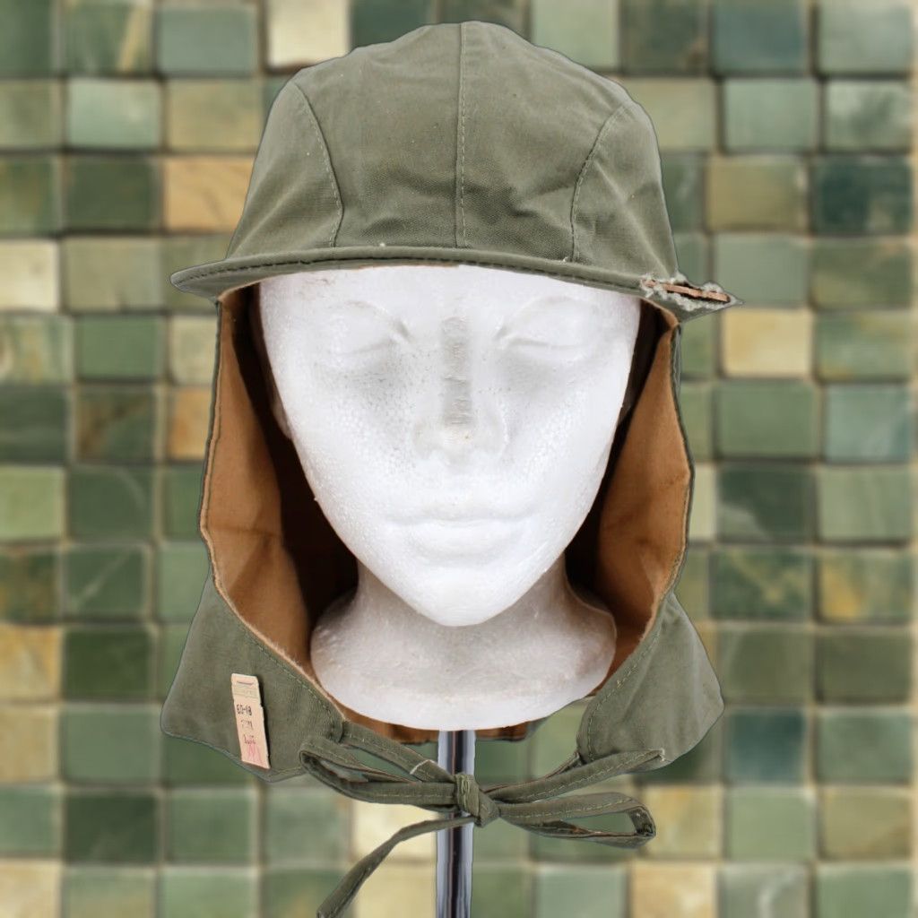 Vintage VINTAGE Men's VTG NOS 1930s Olive Green Hunter Outdoor Cap Sz 7 1/4 Hat 30s Cap Mens Green 30s Size ONE SIZE - 1 Thumbnail