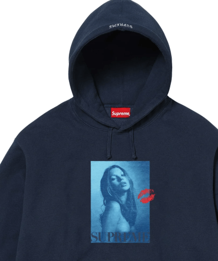 トップス SUPREME Kate Moss Hooded NAVY SIZE M New Supreme Kate Moss Hooded Sweatshirt Navy Size M | eBay