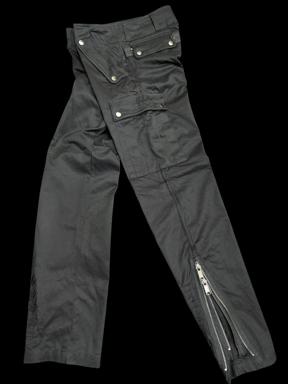 Japanese Brand 💥Punk Style💥Semantic Design Multipockets Zipper Pant F488 Size US 33 - 3 Thumbnail