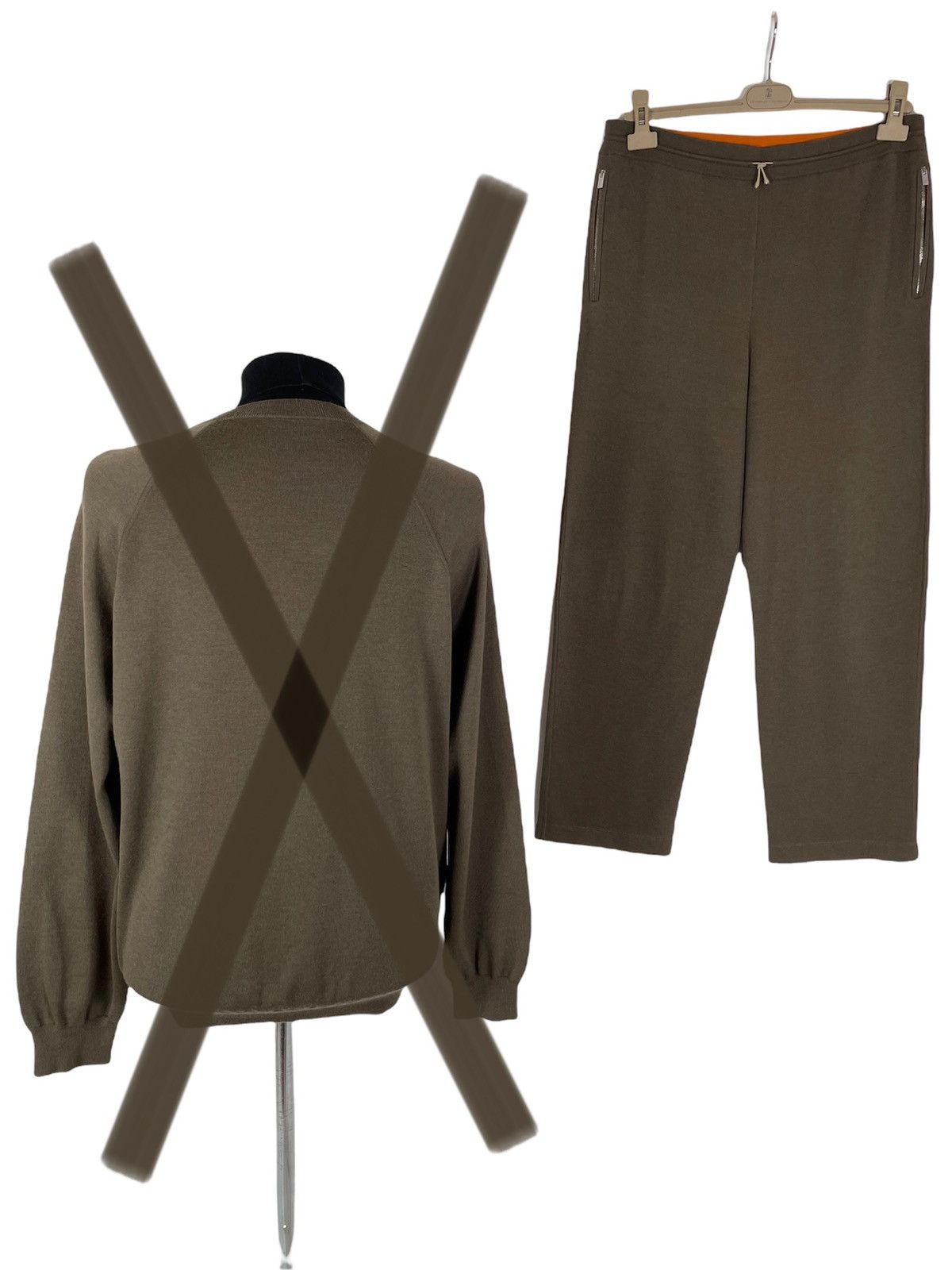 Hermes RARE H Logo Cashmere-Silk Tracksuit Zip Pocket Pants Jogging Size US 31 - 6 Thumbnail