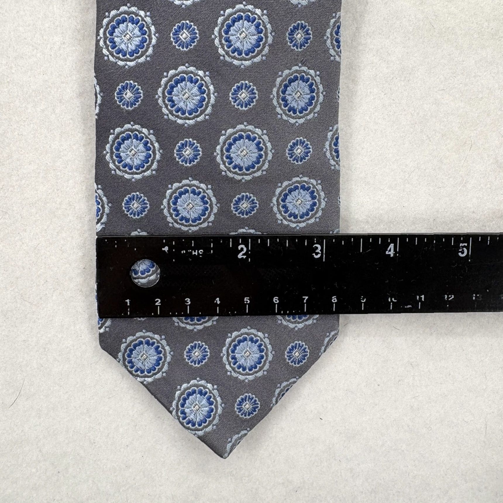 Brooks Brothers Brooks Brothers Tie Necktie Mens Gray Silk Jacquard Floral USA Italian Business Size ONE SIZE - 4 Thumbnail