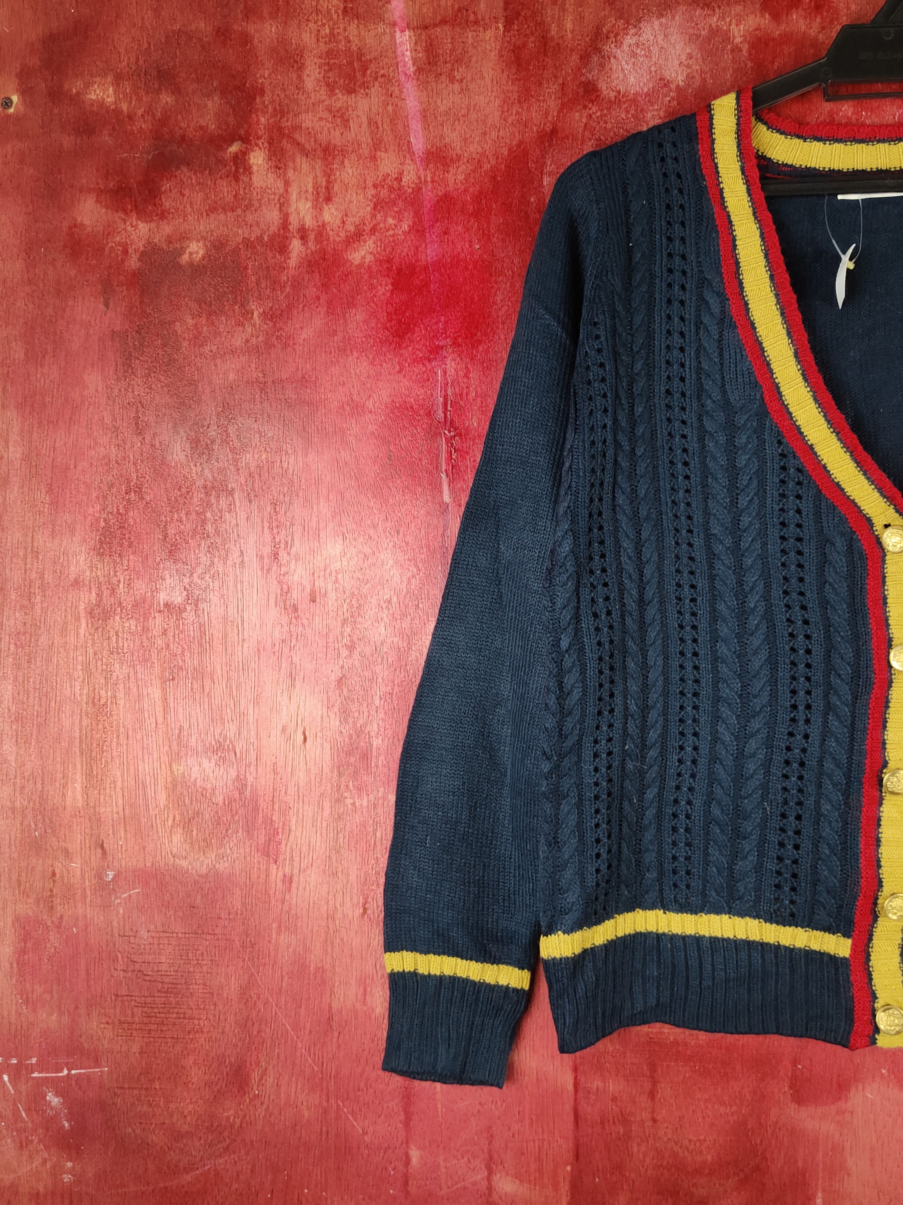 Homespun Knitwear Coquette Dark Blue Knitwear Cardigan #S2378 Size M / US 6-8 / IT 42-44 - 3 Thumbnail