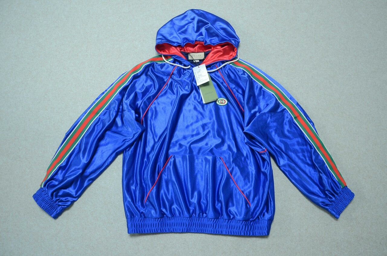 Gucci gucci silk hooded sport jacket sweatshirt Size US M / EU 48-50 / 2 - 1 Thumbnail