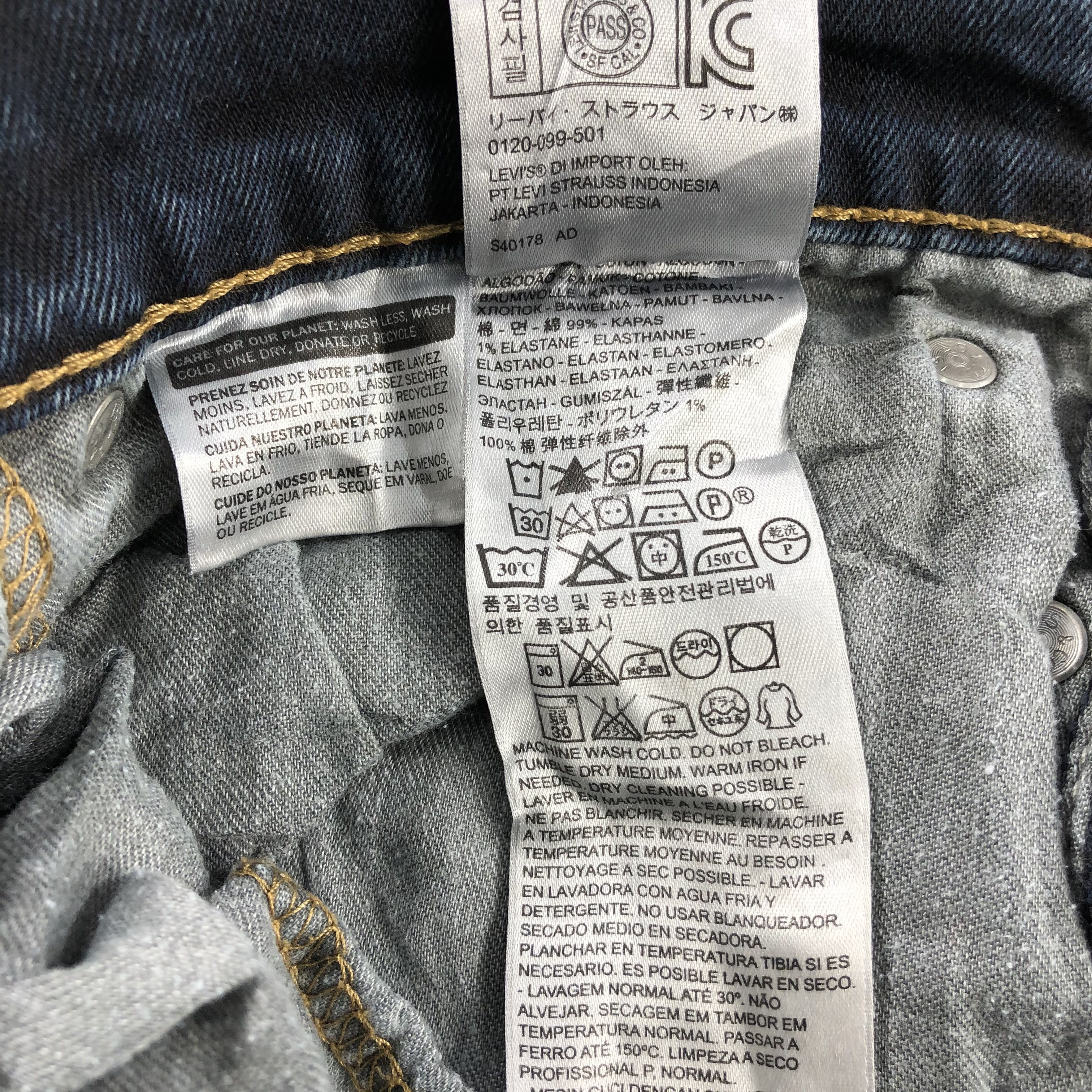 Levi's Vintage Blue Wash Levis 514 Jeans-J2143 Size US 33 - 10 Thumbnail
