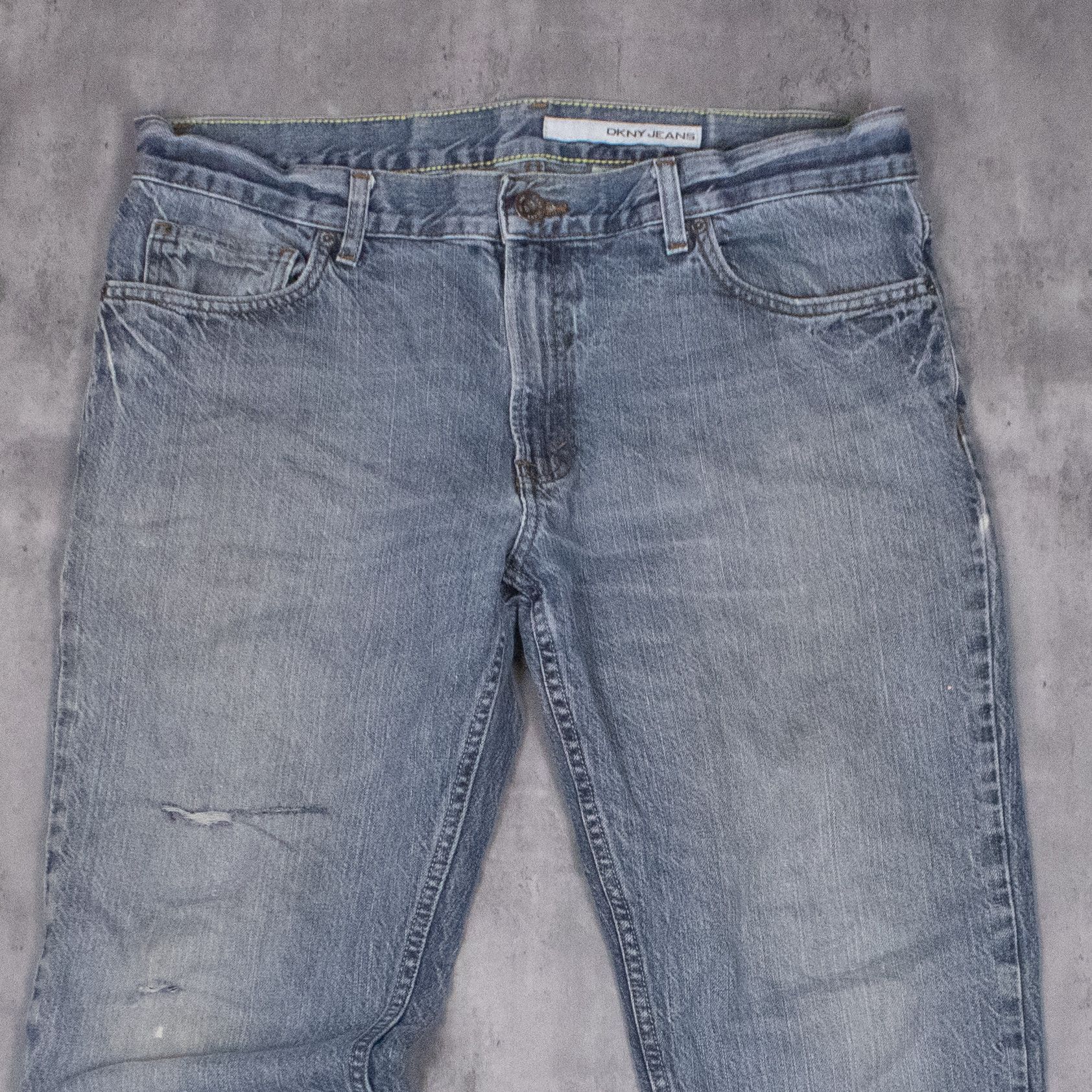 DKNY Y2K 2000s DKNY Jeans Baggy Fit Distressed Denim Pant's Size US 38 / EU 54 - 5 Thumbnail