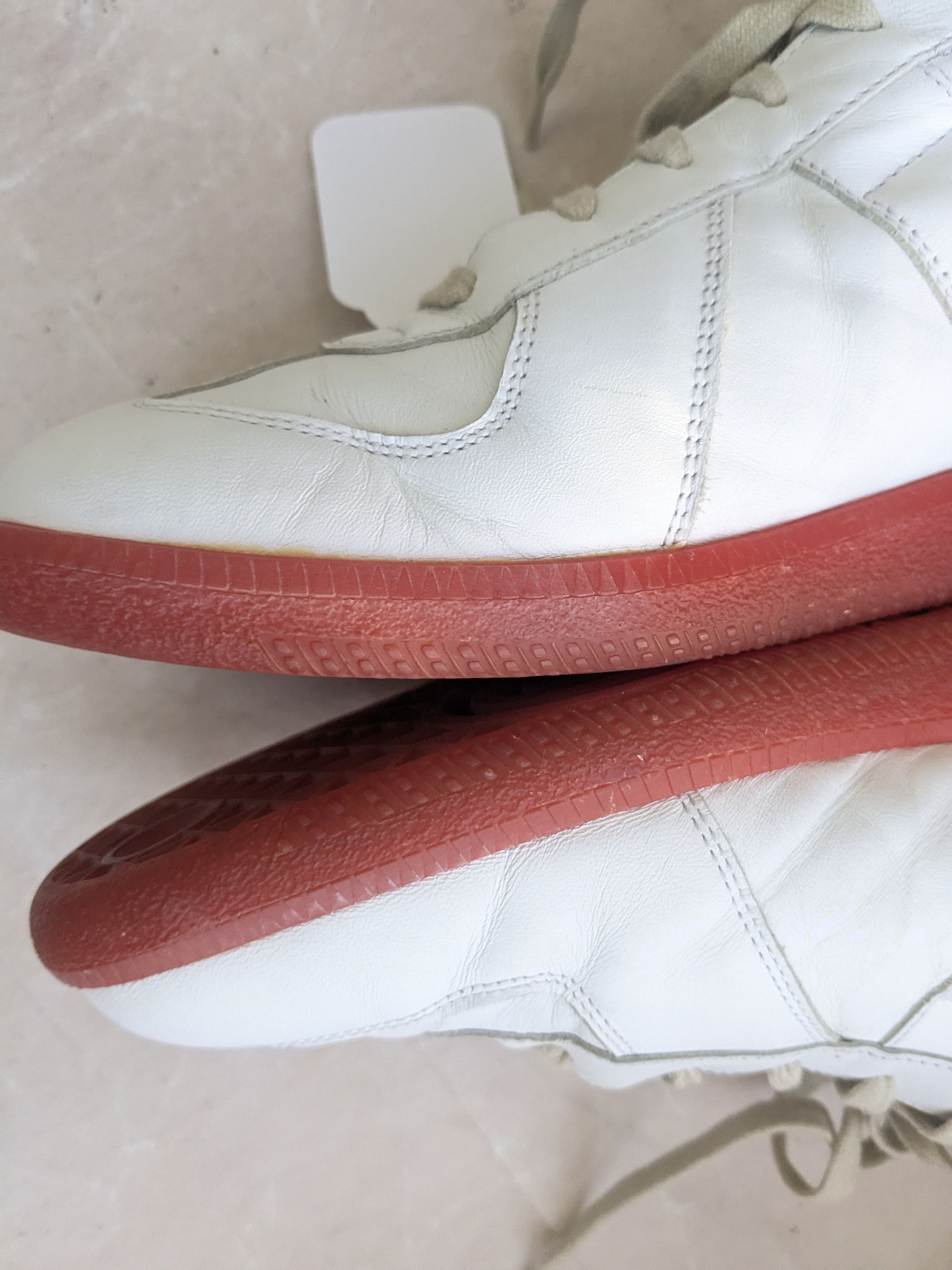 Maison Margiela Maison Margiela Replica GAT White Red 11 44 Leather Size US 11 / EU 44 - 9 Thumbnail
