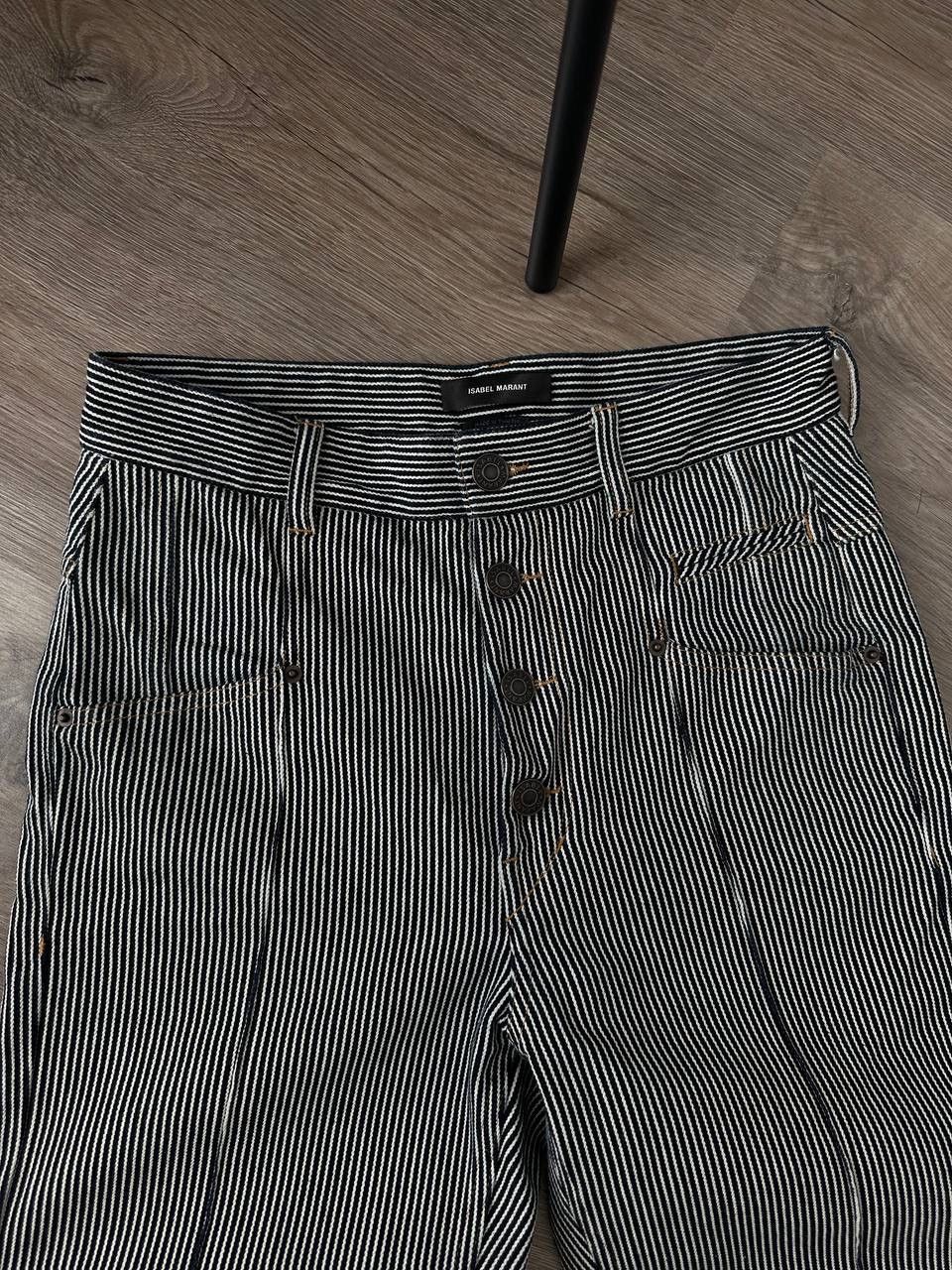 Isabel Marant × Japanese Brand × Vintage Vintage Isabel Marant High Waist Striped Trousers Button Fly Size 24" / US 00 / IT 34 - 12 Thumbnail