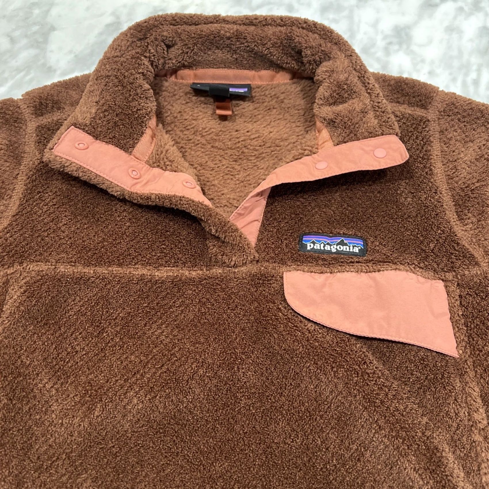 Patagonia Patagonia Sweater Womens Small Brown Fleece Snap Retool Classic Nature Outdoor Polartec Pocket Size S / US 4 / IT 40 - 3 Thumbnail