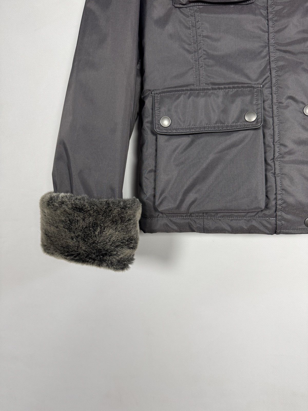 Belstaff Belstaff Faux Fur Trim Lined Biker Moto Nylon Jacket Size 12 Size M / US 6-8 / IT 42-44 - 4 Thumbnail